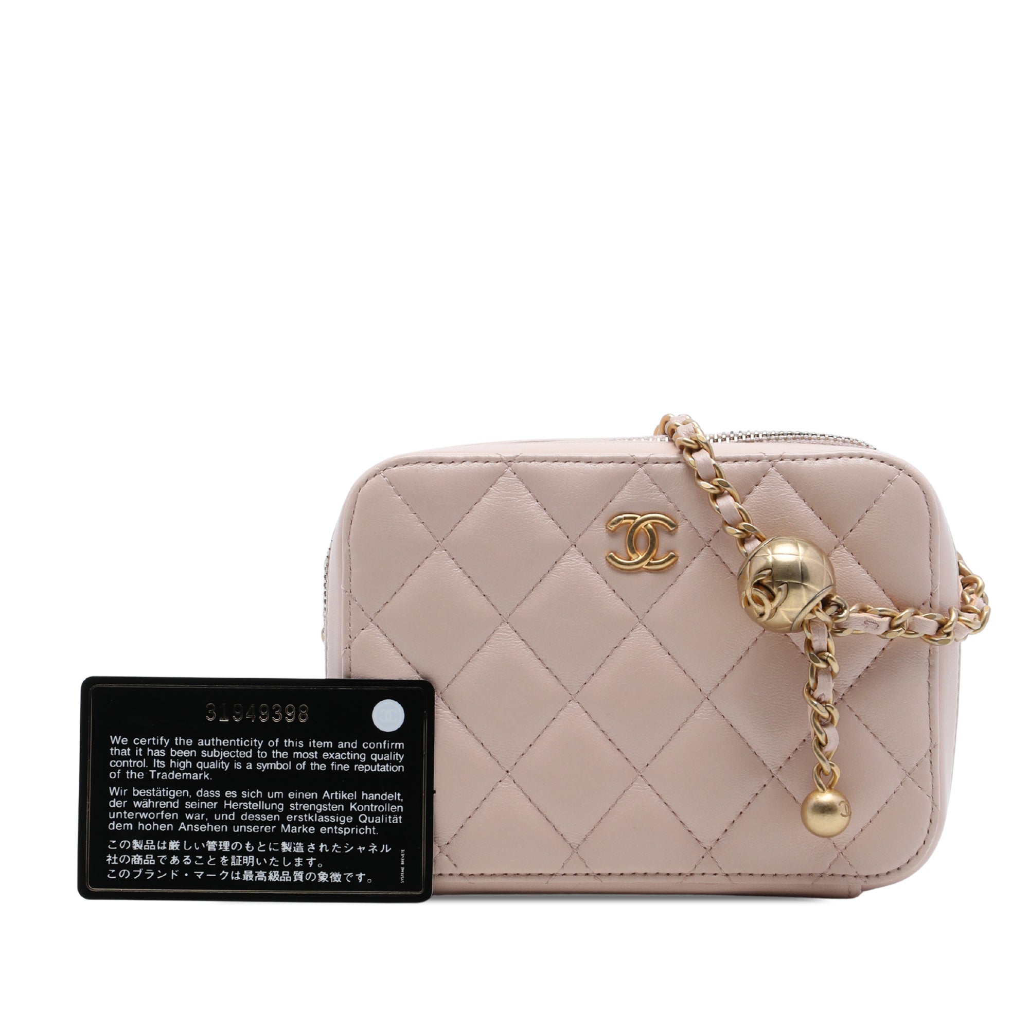 Chanel CC Quilted Lambskin Pearl Crush Camera Bag - image 7