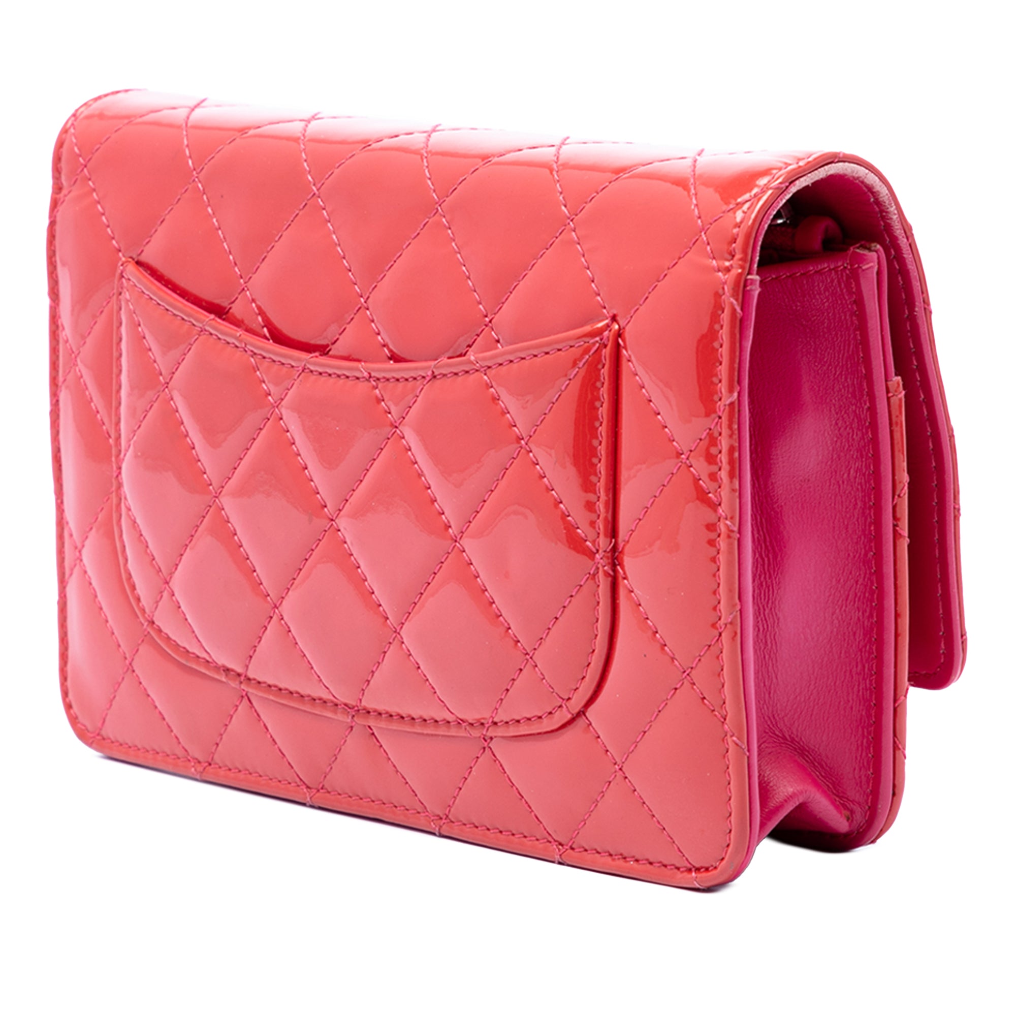 Chanel Bicolor Classic Patent Wallet On Chain - image 2