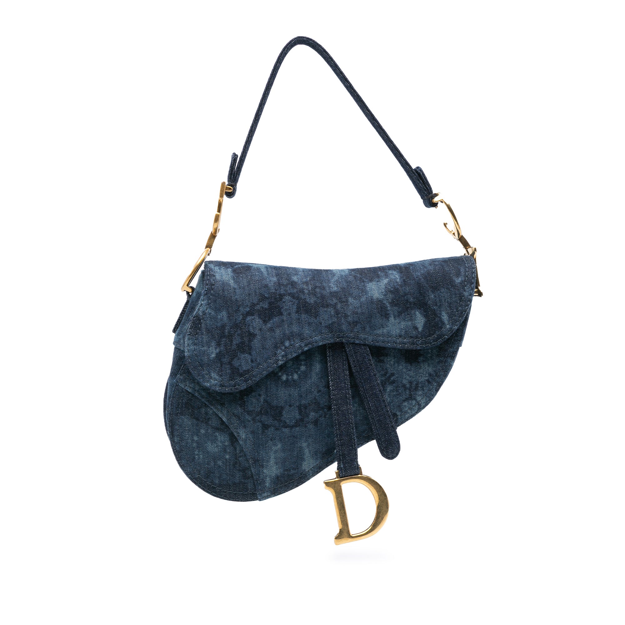 Dior Denim Tie Dye Saddle Bag - image 1