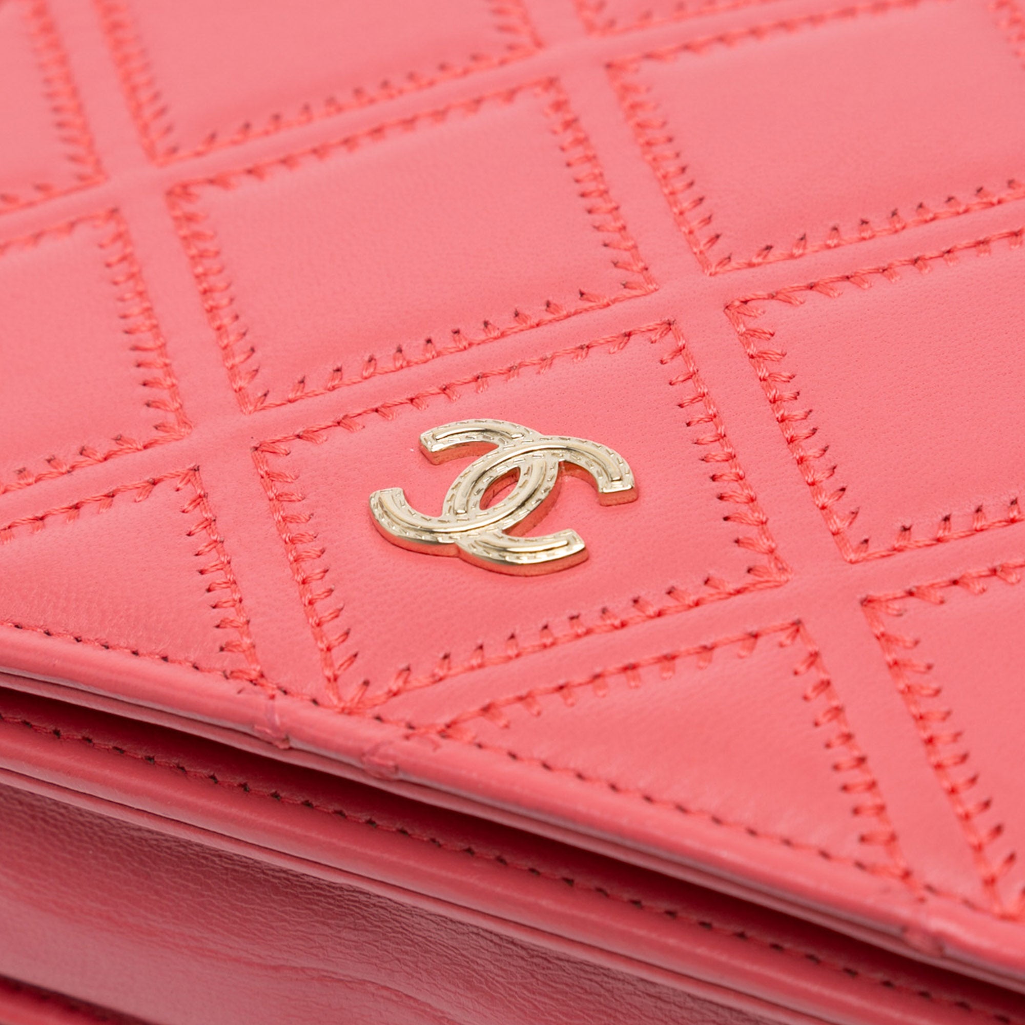 Chanel CC Quilted Lambskin Double Stitch Tassel Wallet On Chain - image 11
