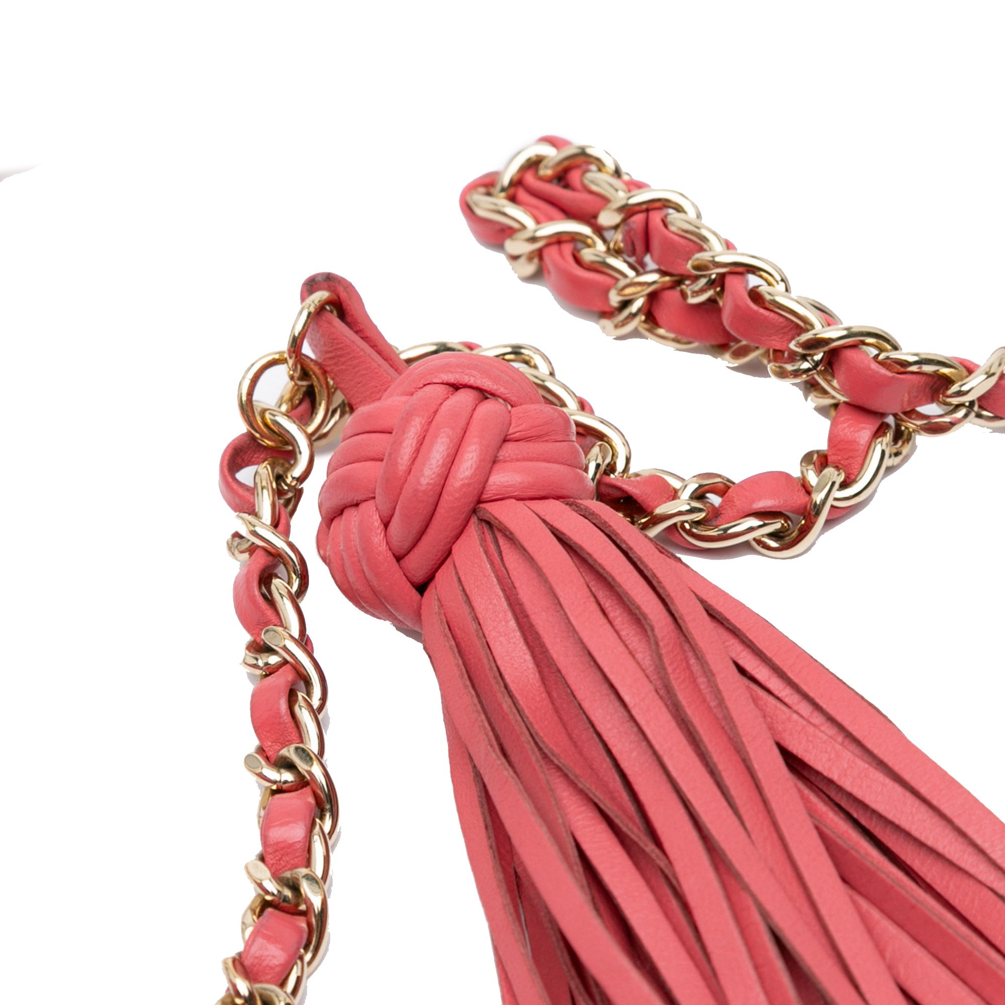 Chanel CC Quilted Lambskin Double Stitch Tassel Wallet On Chain - image 13