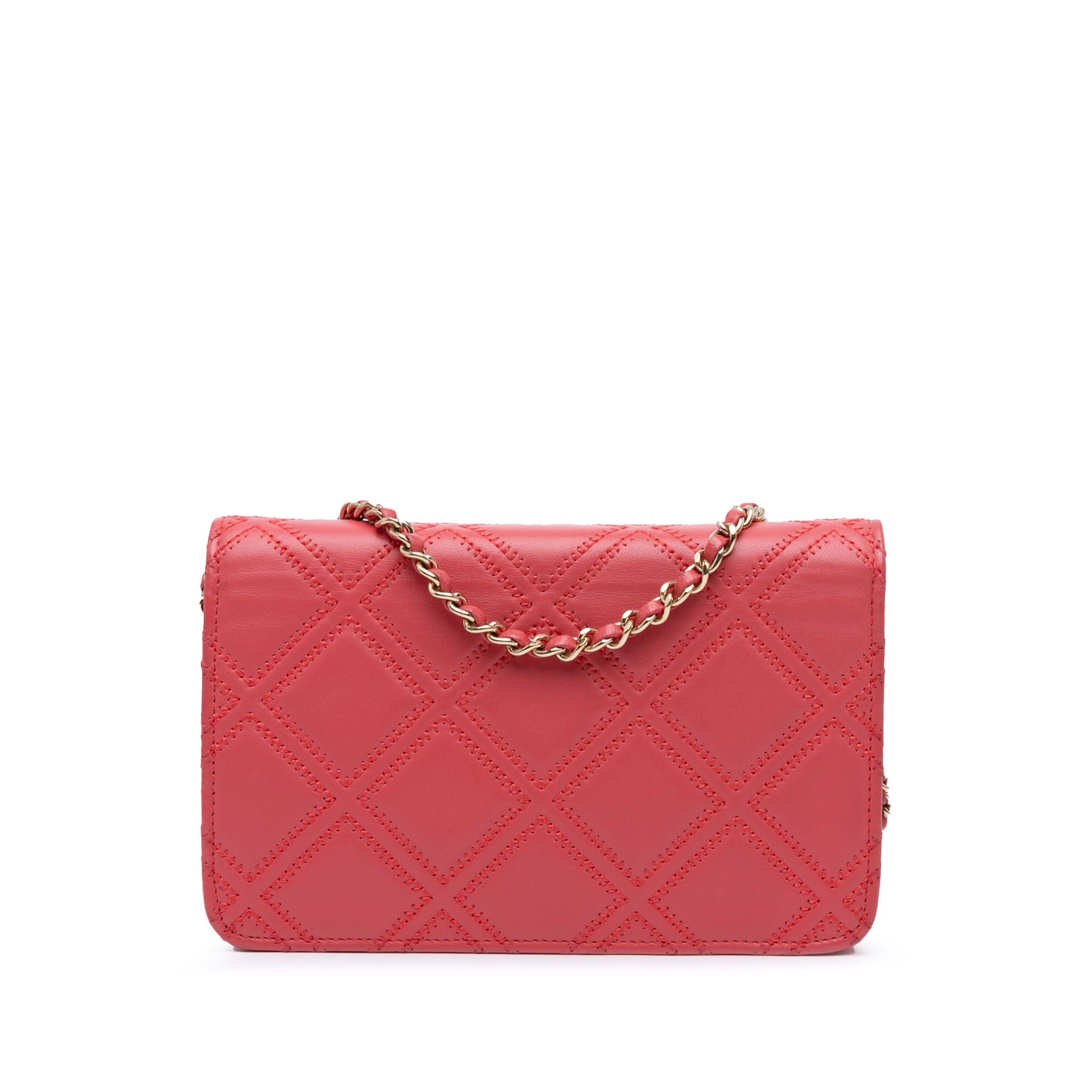 Chanel CC Quilted Lambskin Double Stitch Tassel Wallet On Chain - image 3