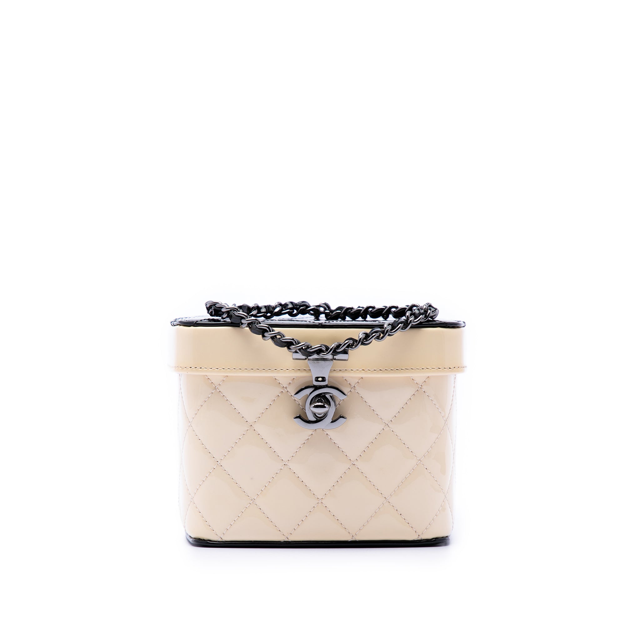 Chanel Mini CC Quilted Patent Vanity Bag - image 1