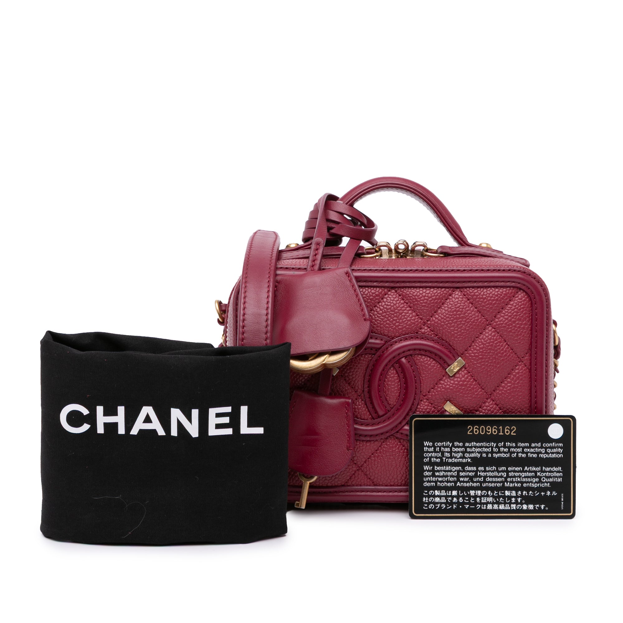 Chanel Small Caviar Filigree Vanity Case - image 14