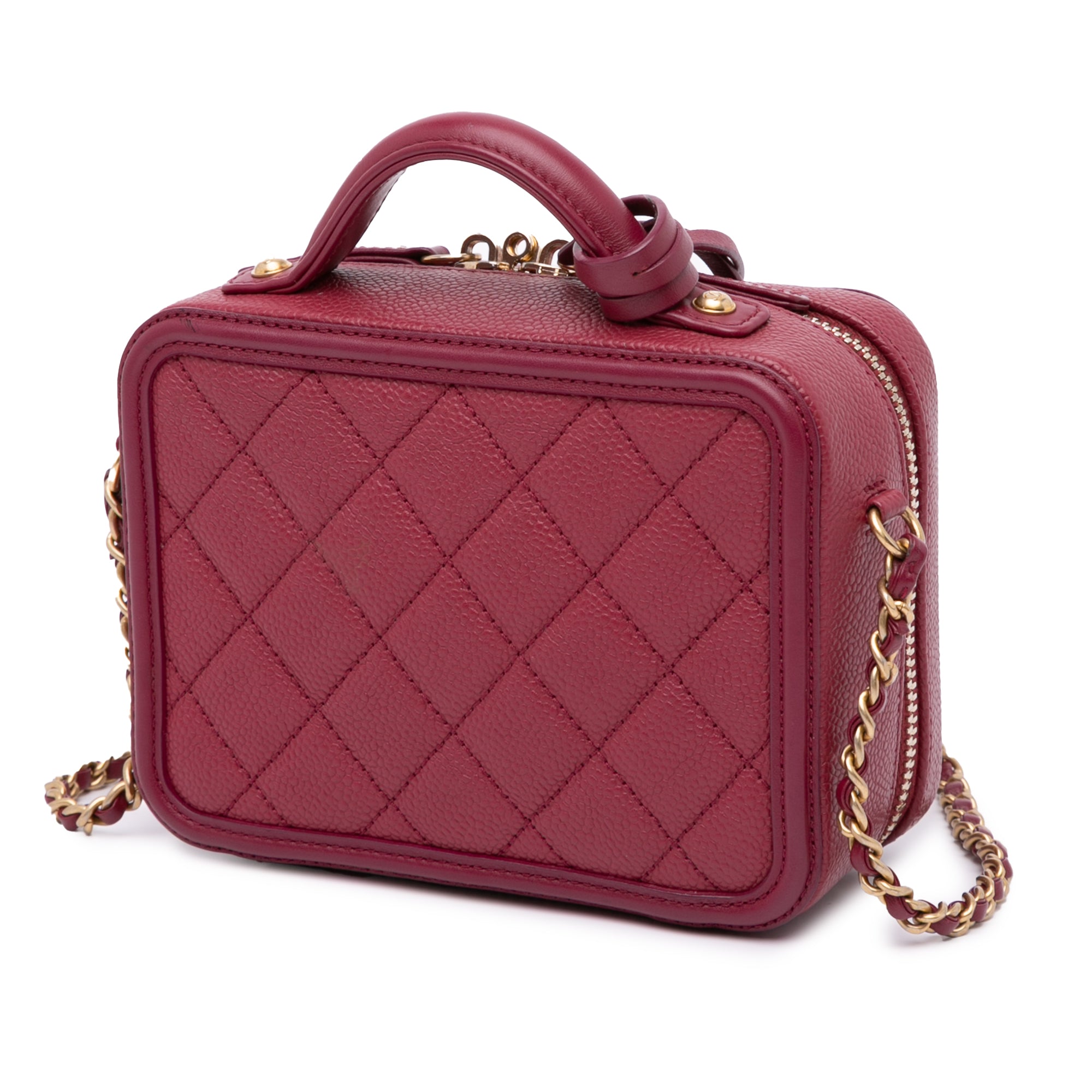 Chanel Small Caviar Filigree Vanity Case - image 2