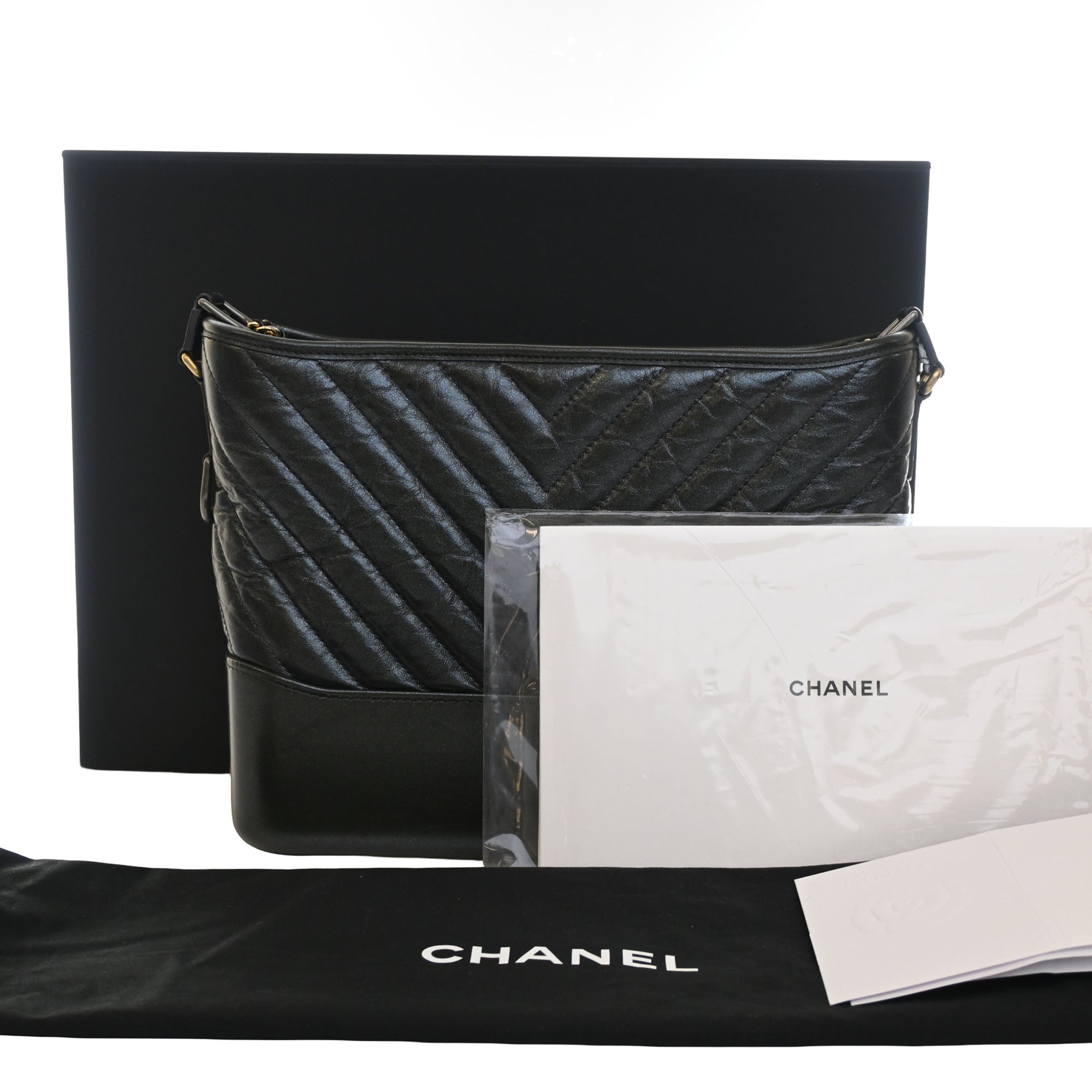 Chanel Medium Chevron Iridescent Aged Calfskin Gabrielle Crossbody - image 15