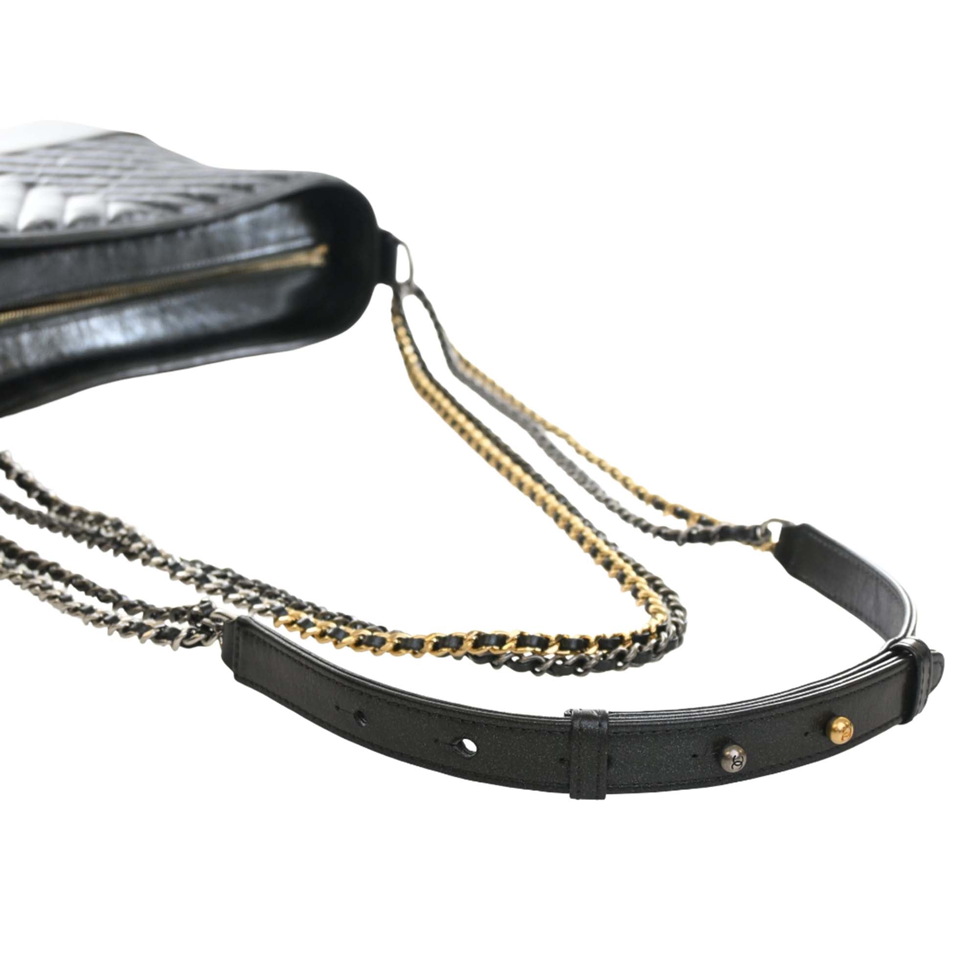 Chanel Medium Chevron Iridescent Aged Calfskin Gabrielle Crossbody - image 8