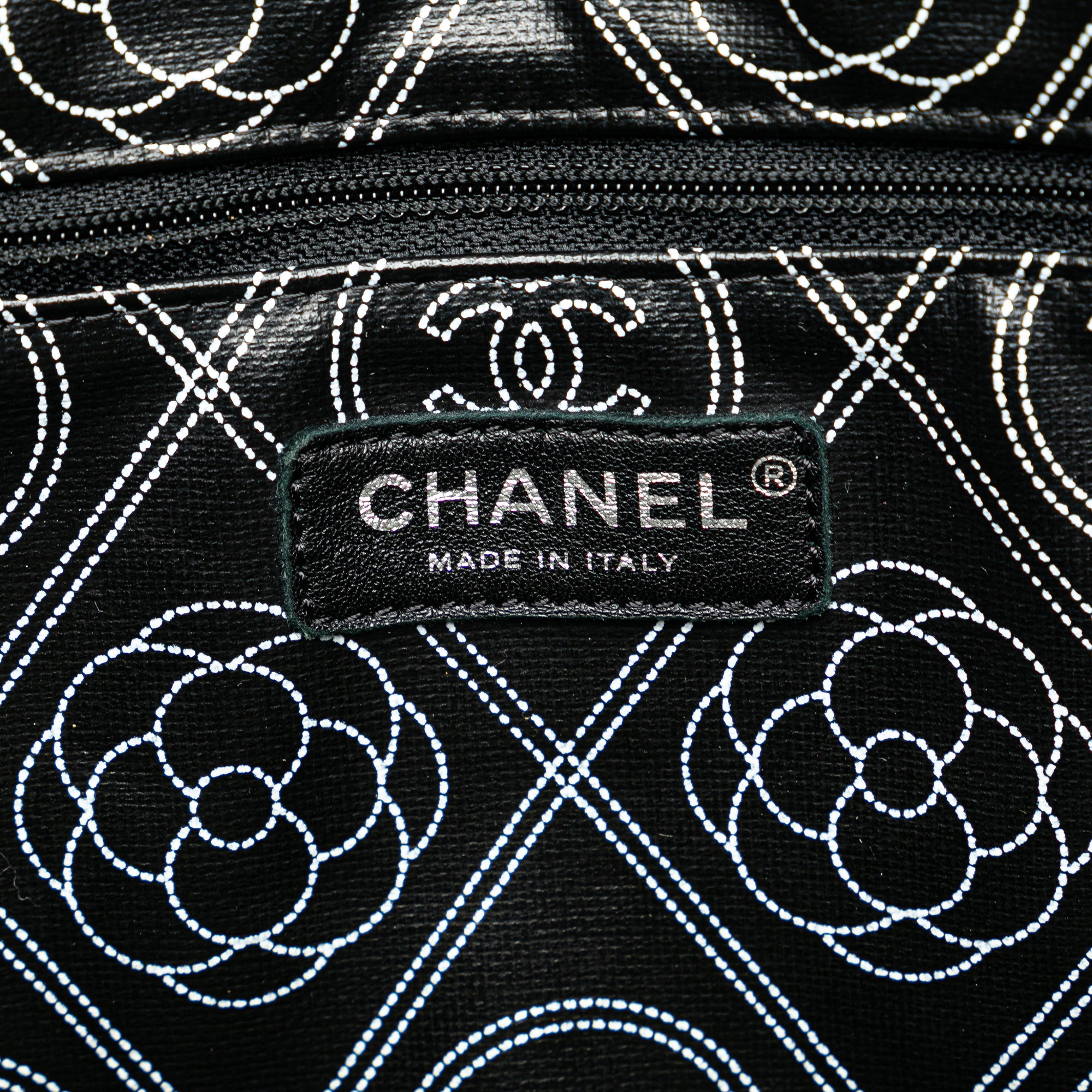 Chanel Large Coated Canvas Camellia Logo Deauville Shopping Tote - image 5