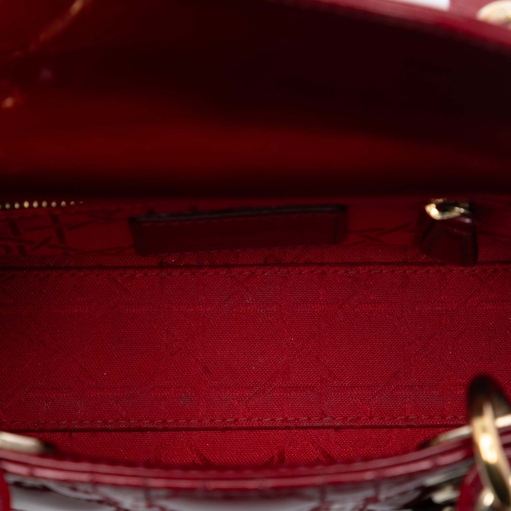 Dior Mini Patent Cannage Lady Dior - image 4