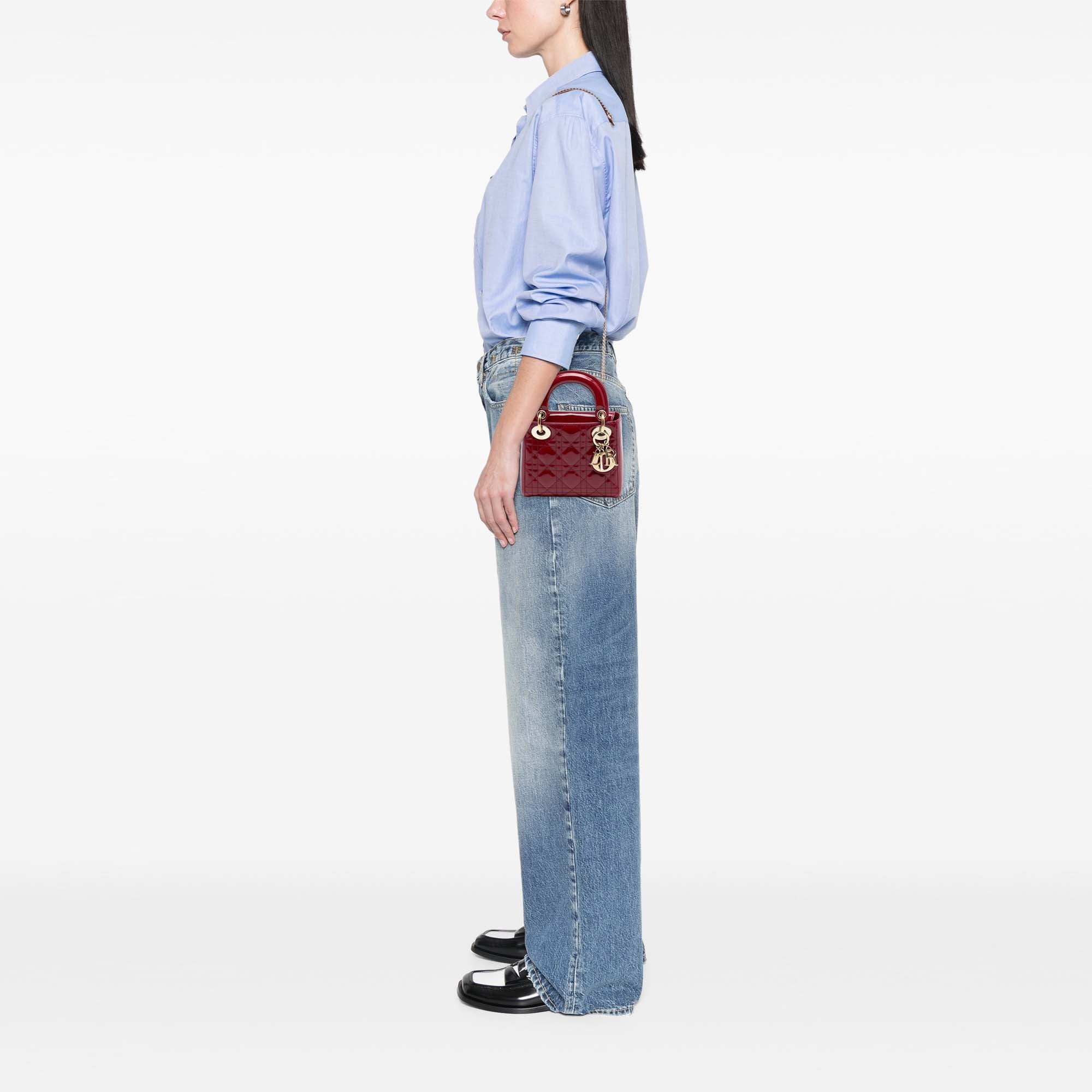 Dior Mini Patent Cannage Lady Dior - image 8