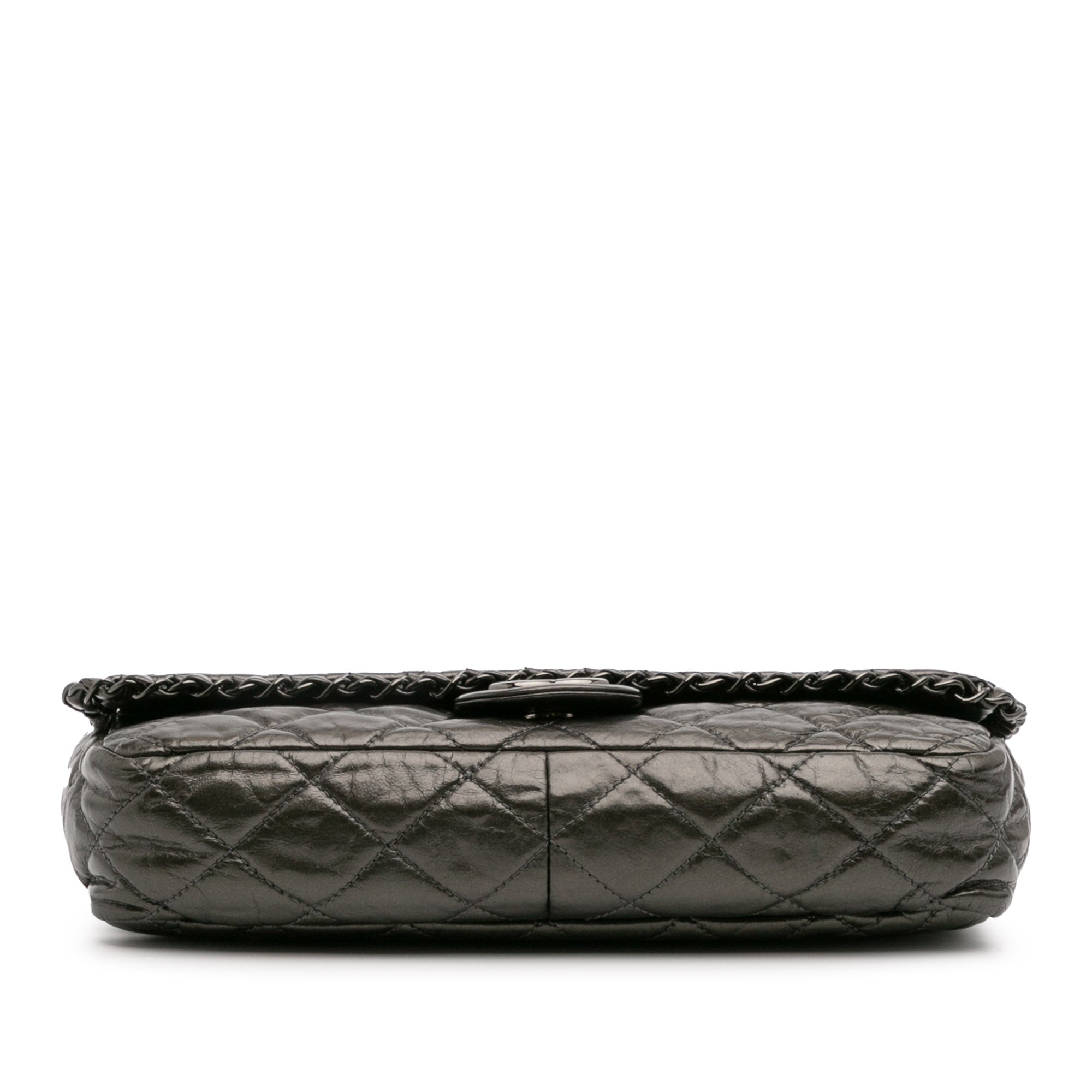 Chanel Medium Quilted Metallic Aged Calfskin Chain Me Flap - image 3