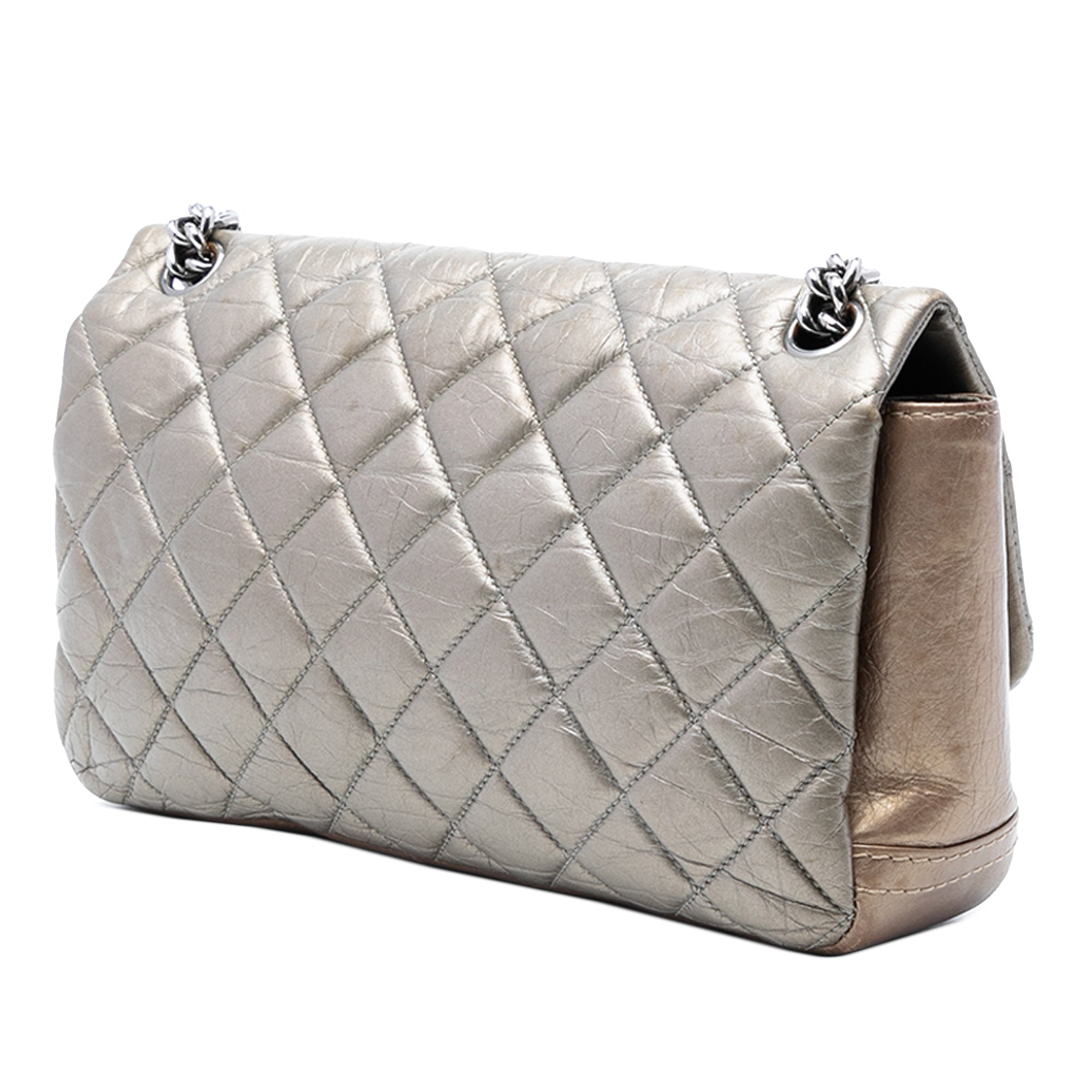 Chanel Small Bicolor Quilted Aged Calfskin Lady Pearly Flap - image 2