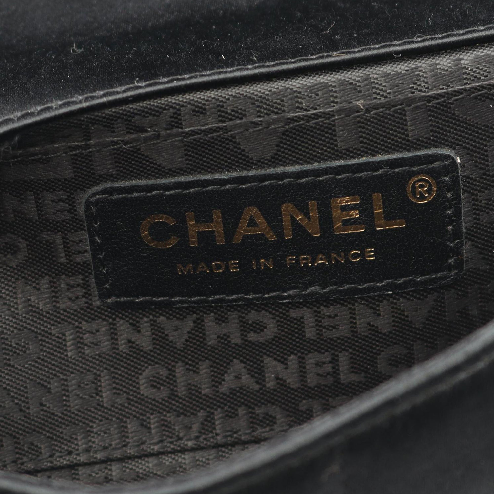 Chanel Mini Choco Bar Quilted Satin Camellia Flap - image 4