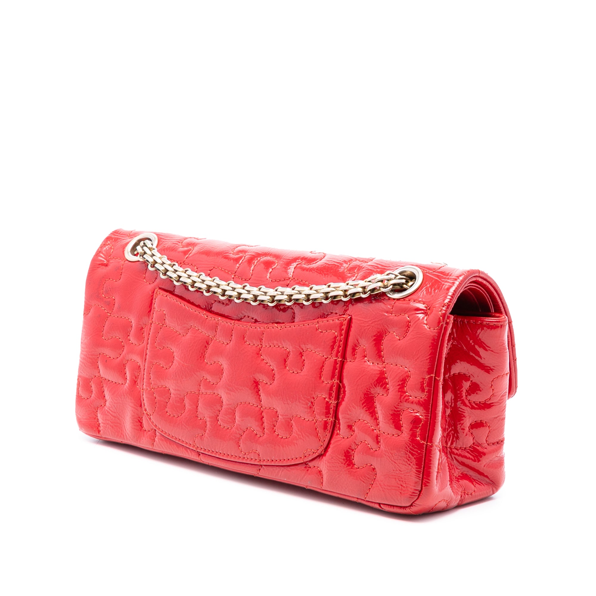 Chanel Reissue 2.55 Crackled Patent Puzzle East West Double Flap - image 2