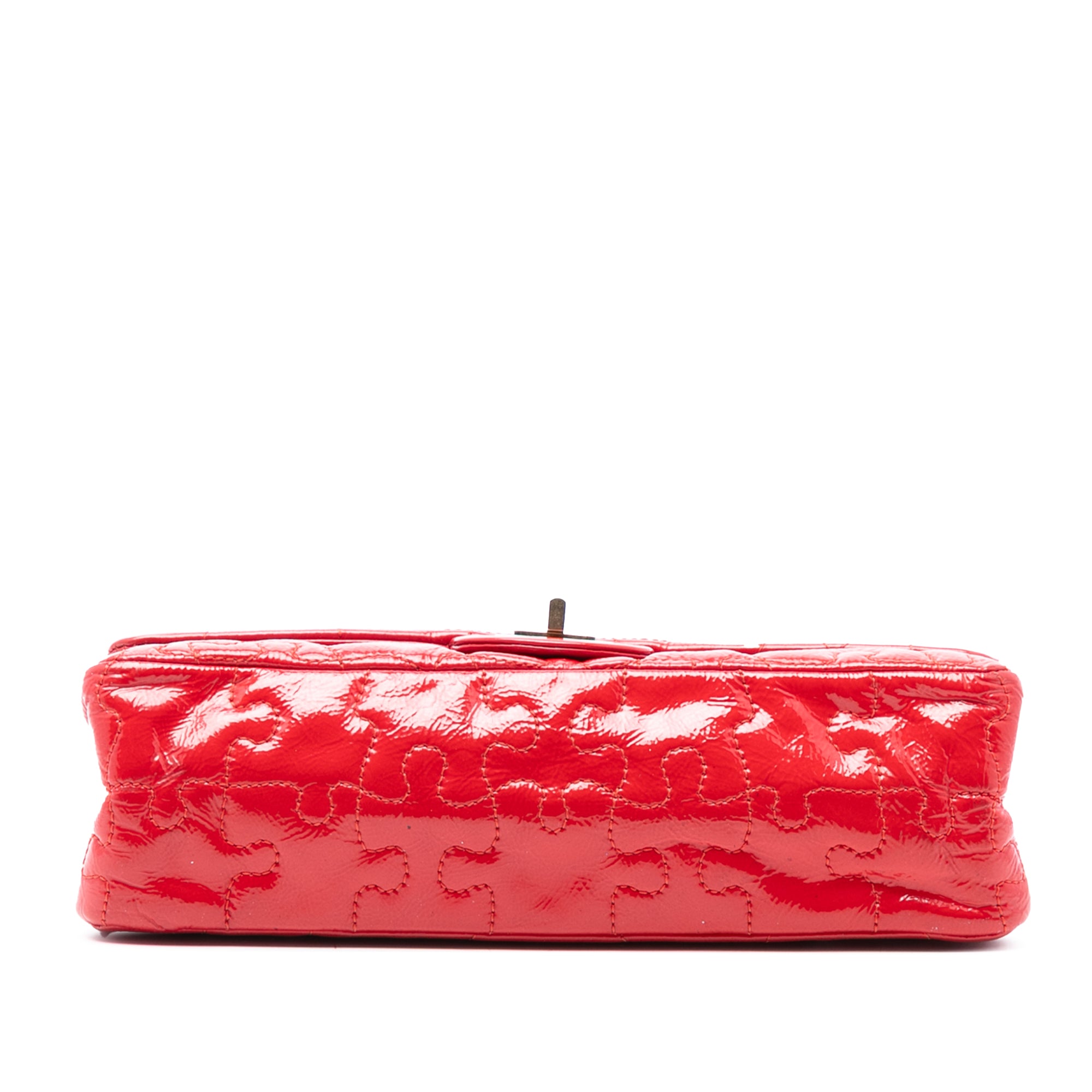Chanel Reissue 2.55 Crackled Patent Puzzle East West Double Flap - image 3