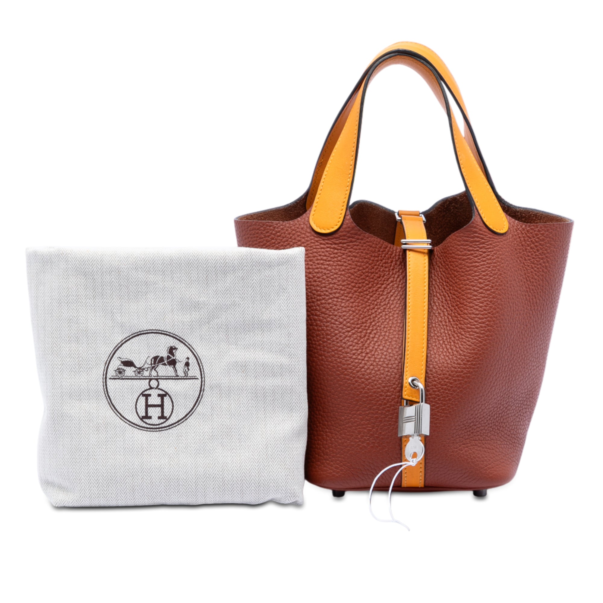 Hermès Bicolor Clemence and Swift Picotin Lock 18 - image 8