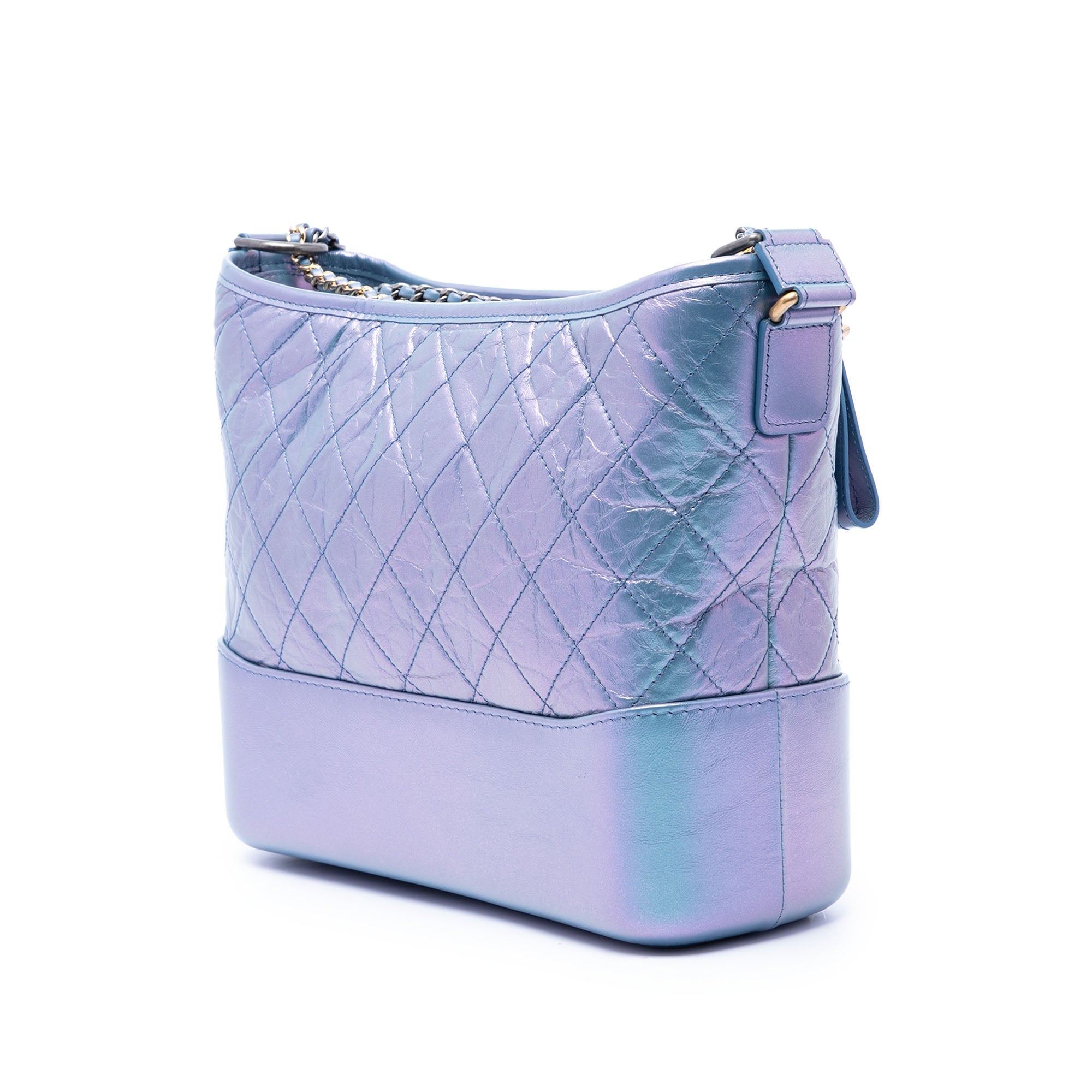 Chanel Medium Quilted Iridescent Lambskin and Calfskin Gabrielle Hobo - image 2
