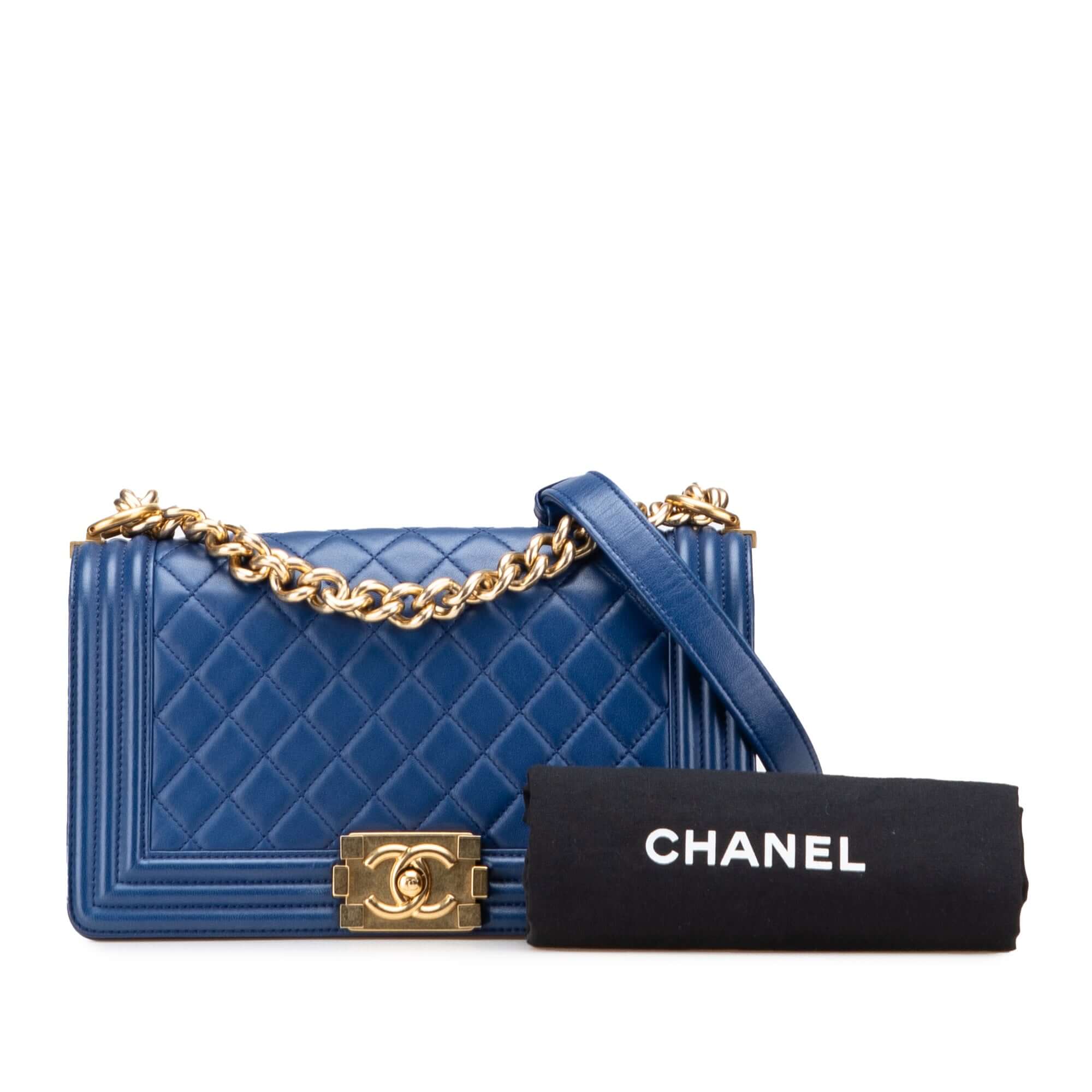 Chanel Old Medium Quilted Lambskin Boy Flap