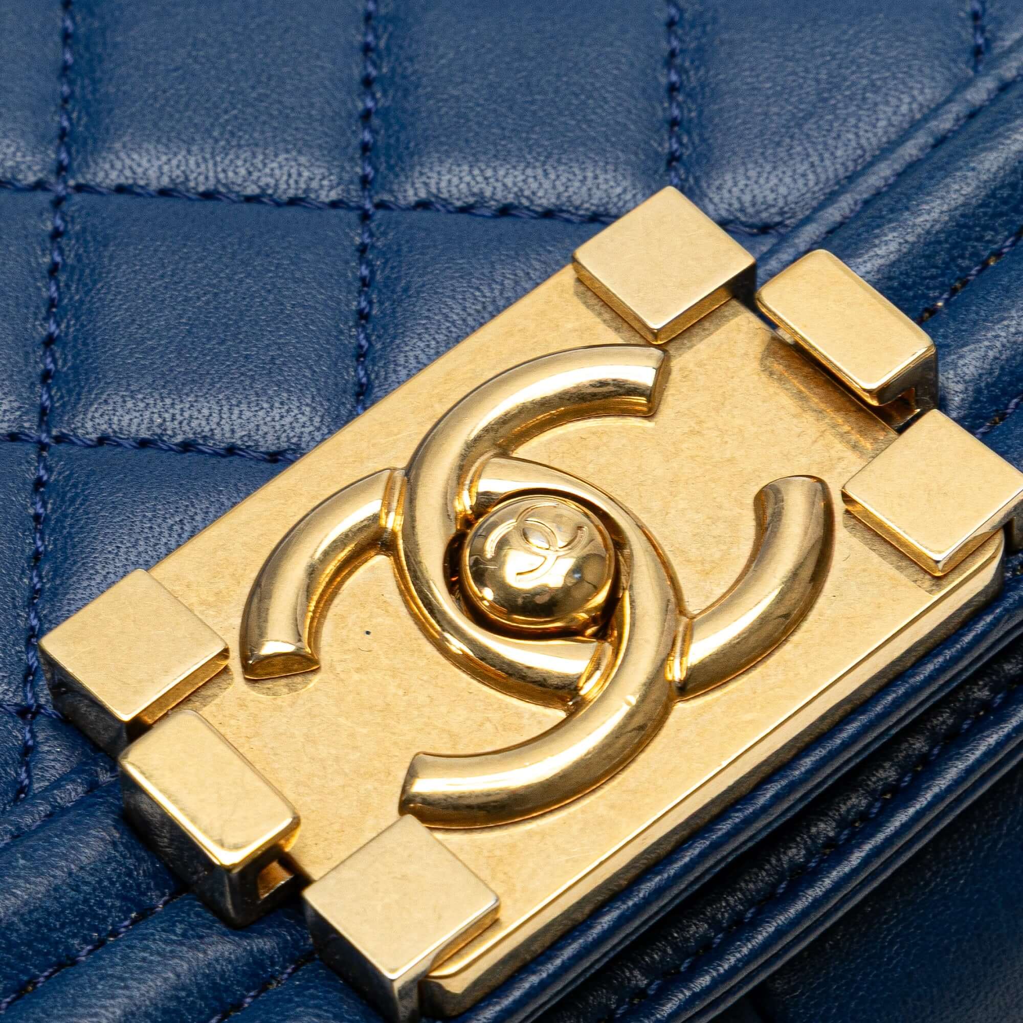 Chanel Old Medium Quilted Lambskin Boy Flap