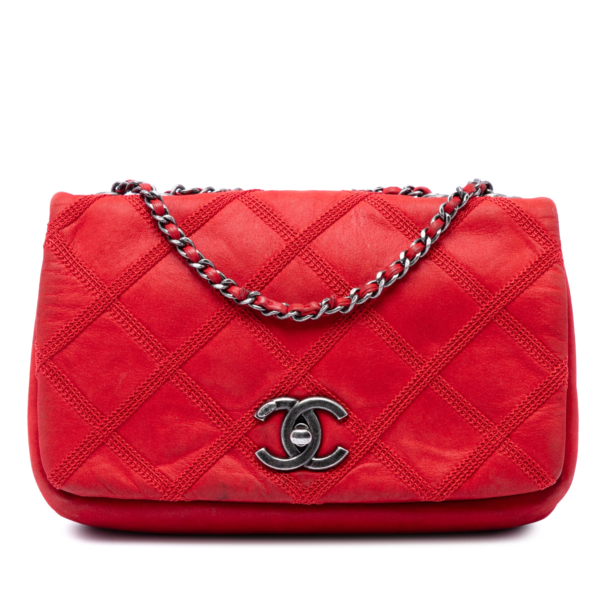 Chanel Iridescent Calfskin Diamond Stitch Flap - image 1