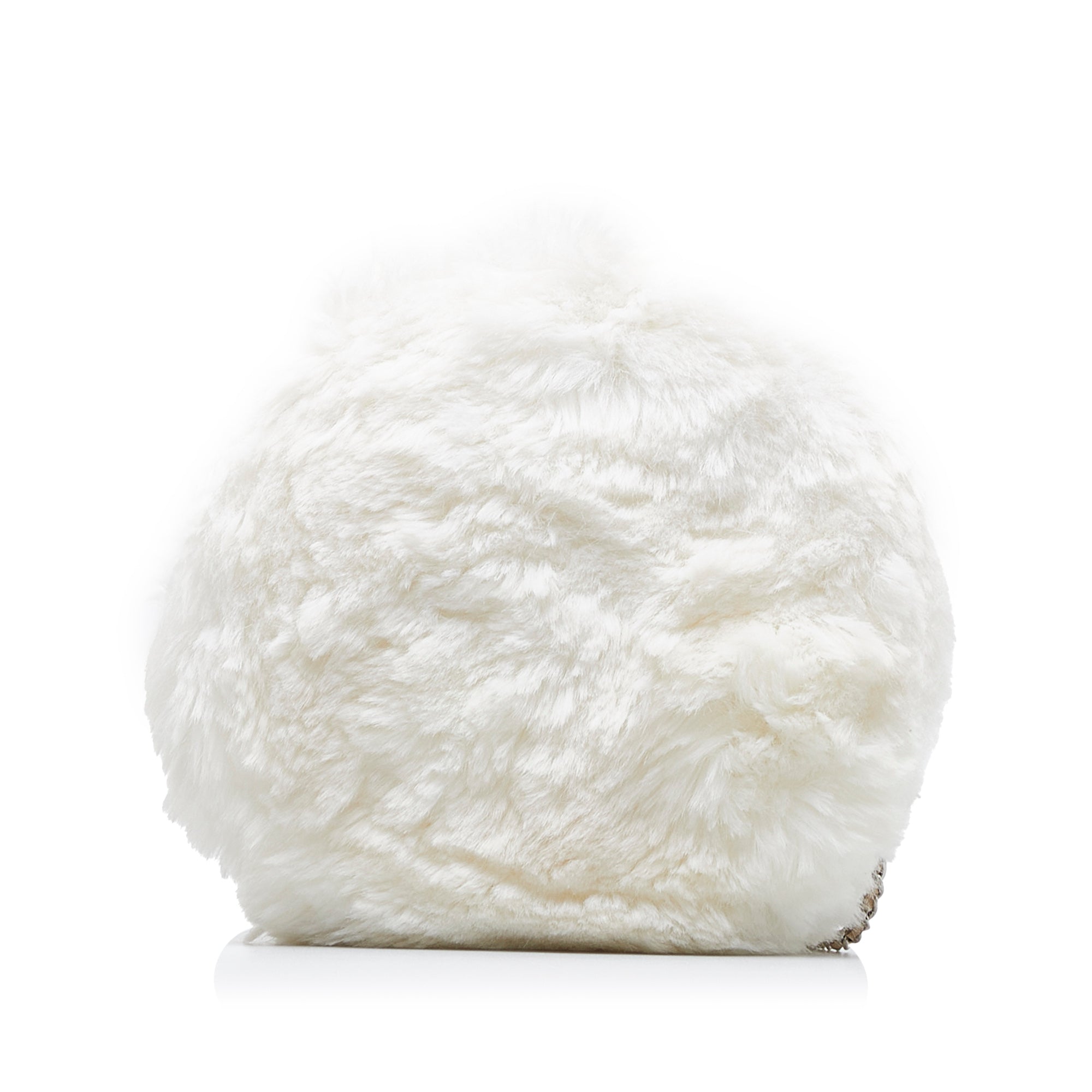 Chanel CC Crystal Embellished Faux Fur Round Crossbody - image 3