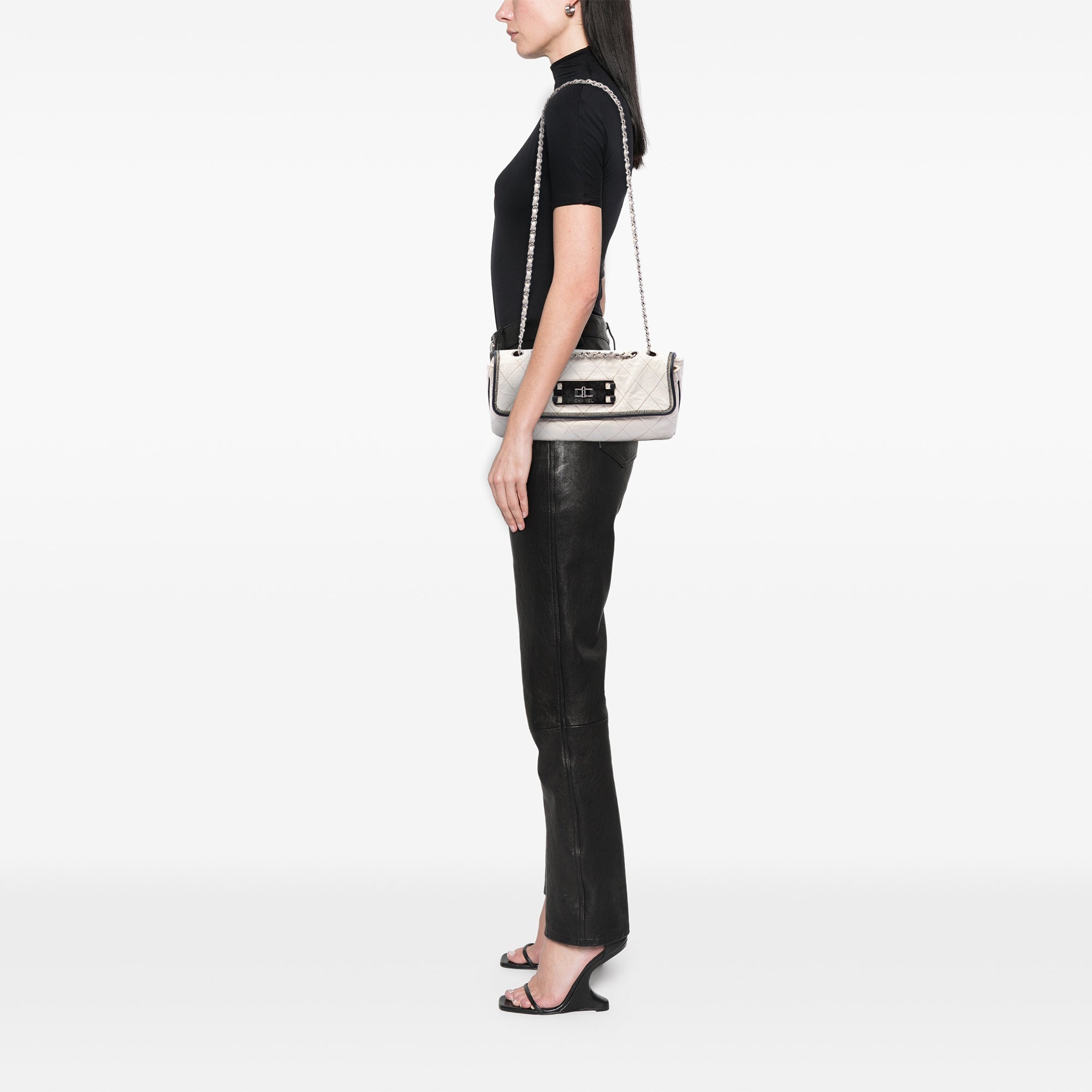Chanel Quilted Lambskin East West Mademoiselle Flap - image 6
