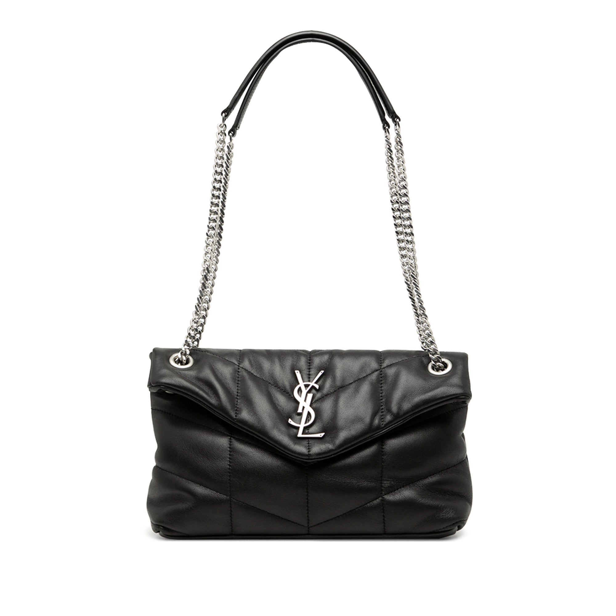 Saint Laurent Small Matelasse Lambskin Monogram Loulou Puffer Shoulder Bag - image 1