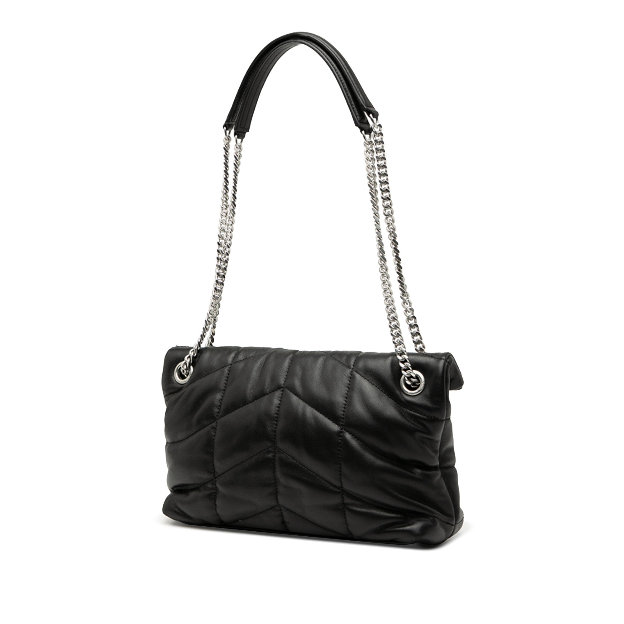 Saint Laurent Small Matelasse Lambskin Monogram Loulou Puffer Shoulder Bag - image 2