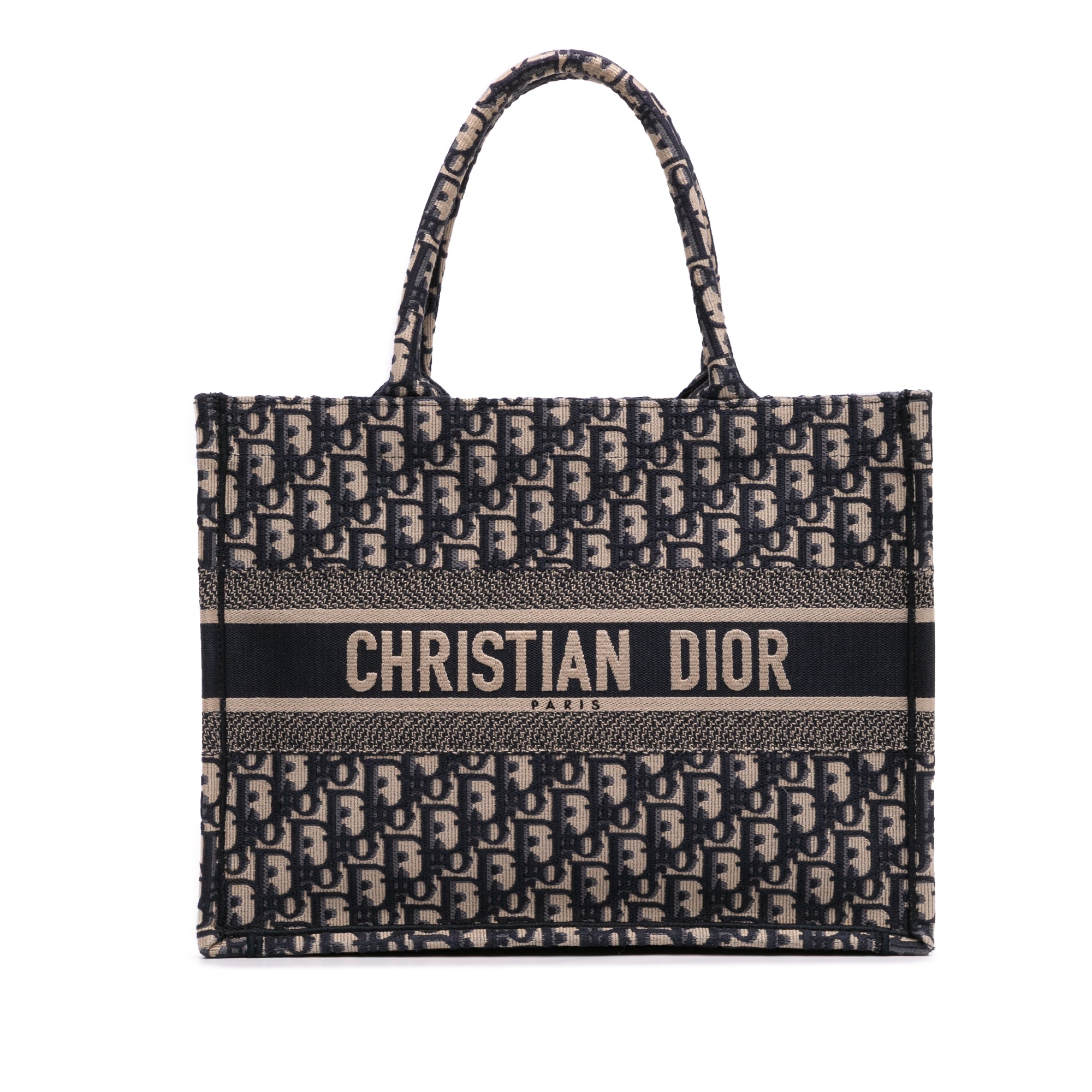 Dior Large Oblique Embroidered Canvas Book Tote - image 1