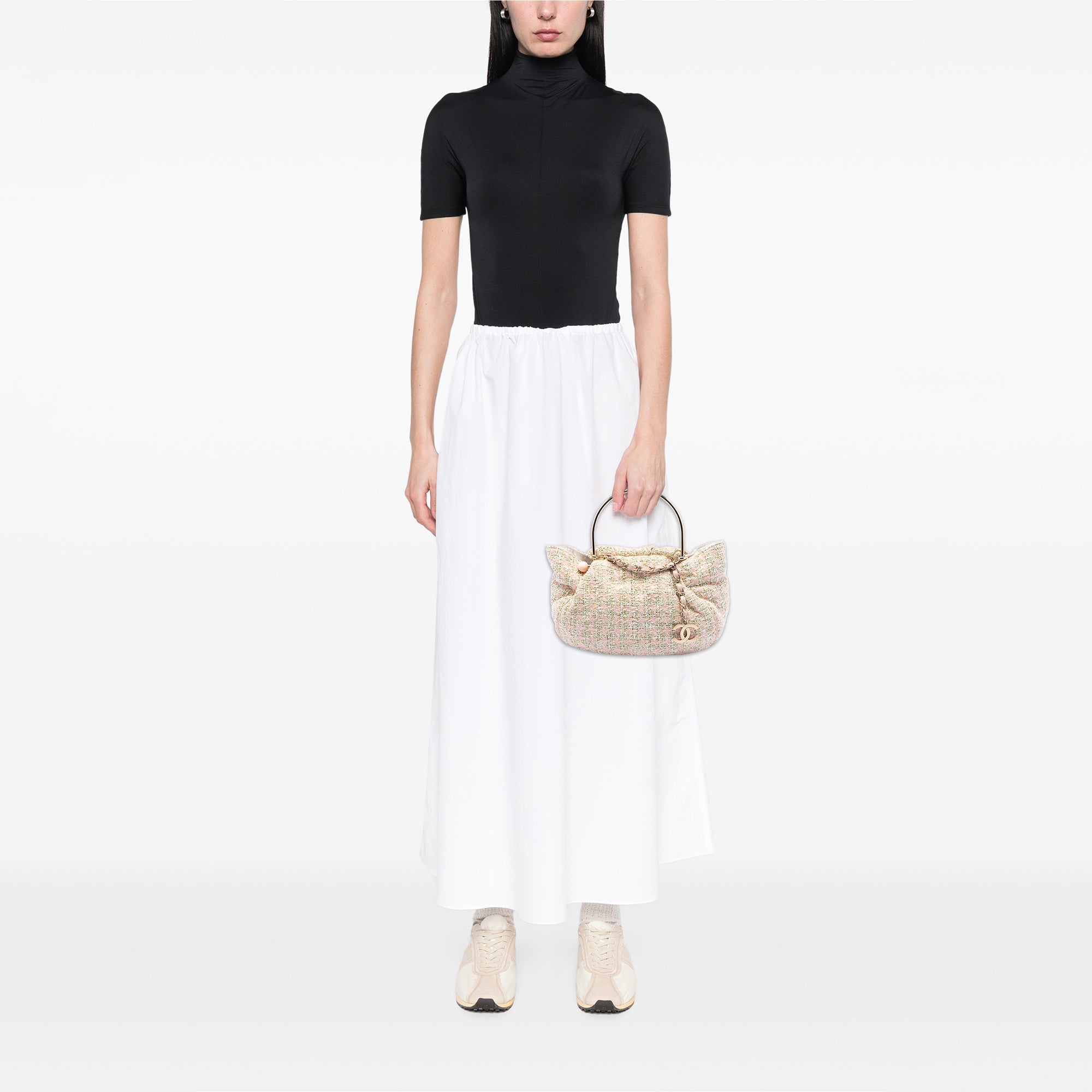 Chanel Tweed Boucle Knitting Top Handle Bag - image 7