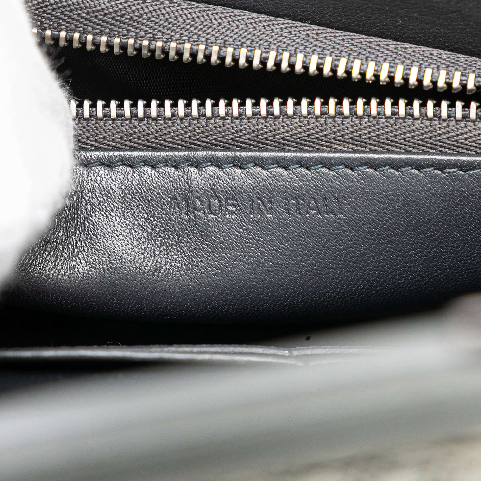 Dior Metallic Patent Microcannage Diorama Wallet on Chain