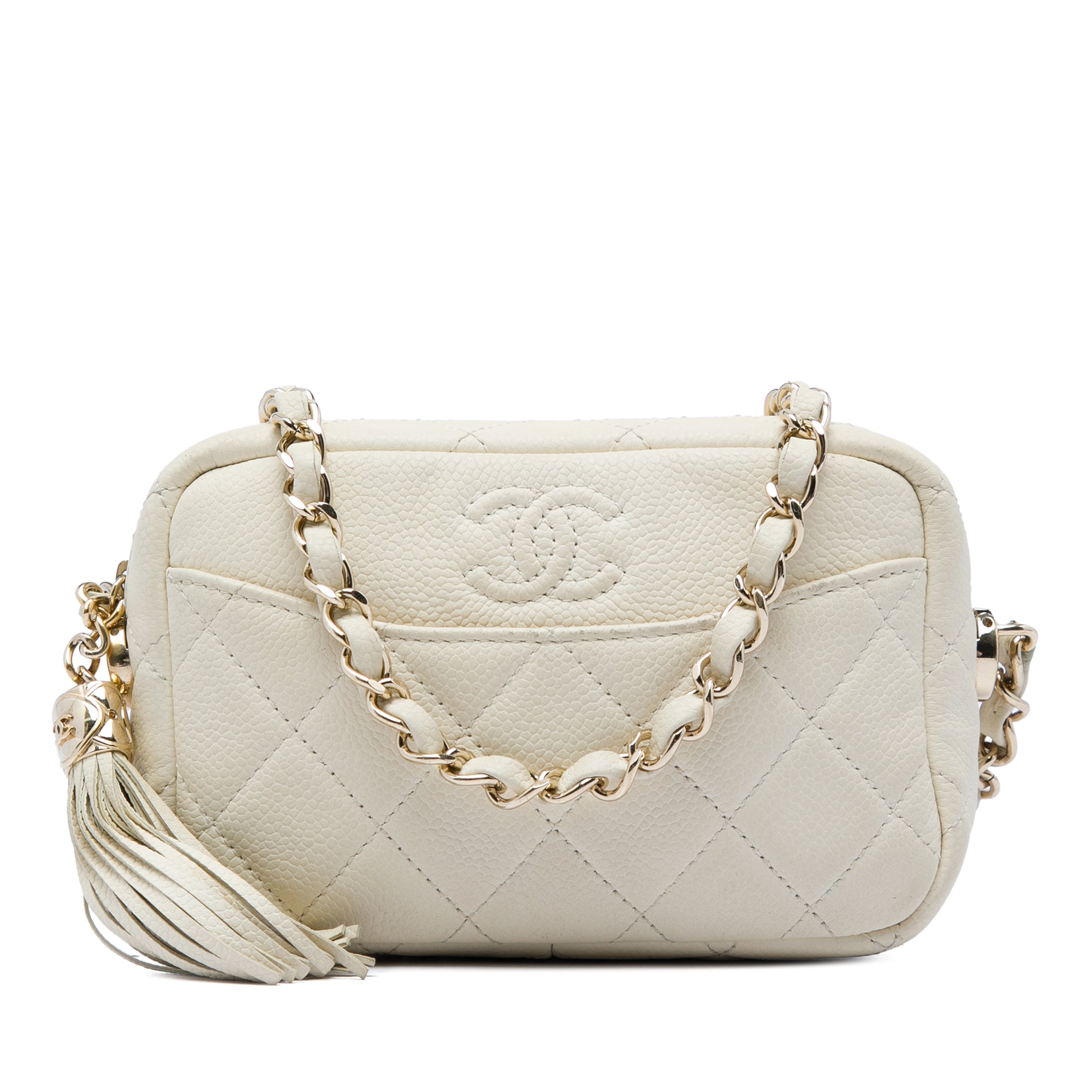 Chanel Mini Quilted Caviar Coco Tassel Camera Case - image 1