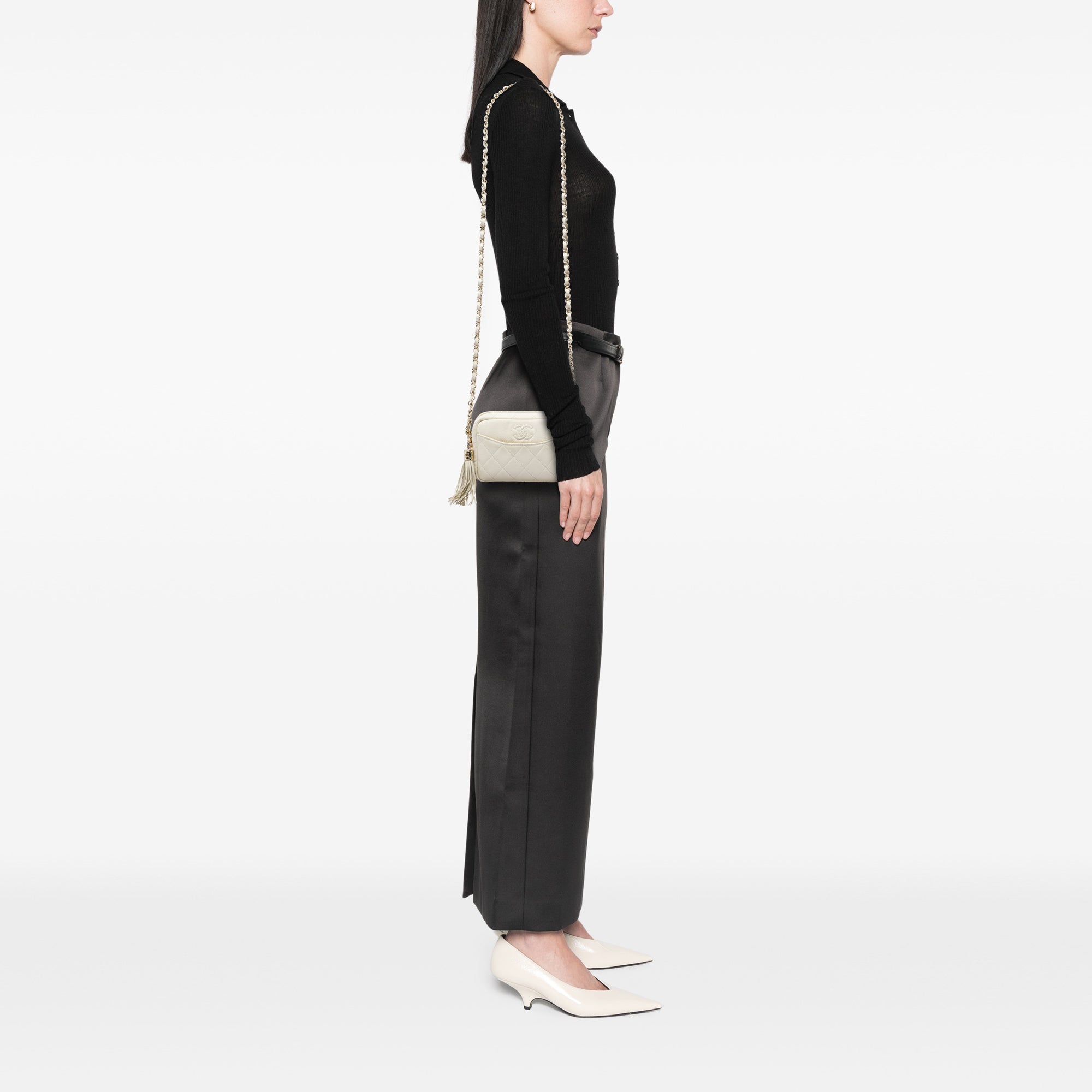 Chanel Mini Quilted Caviar Coco Tassel Camera Case - image 5