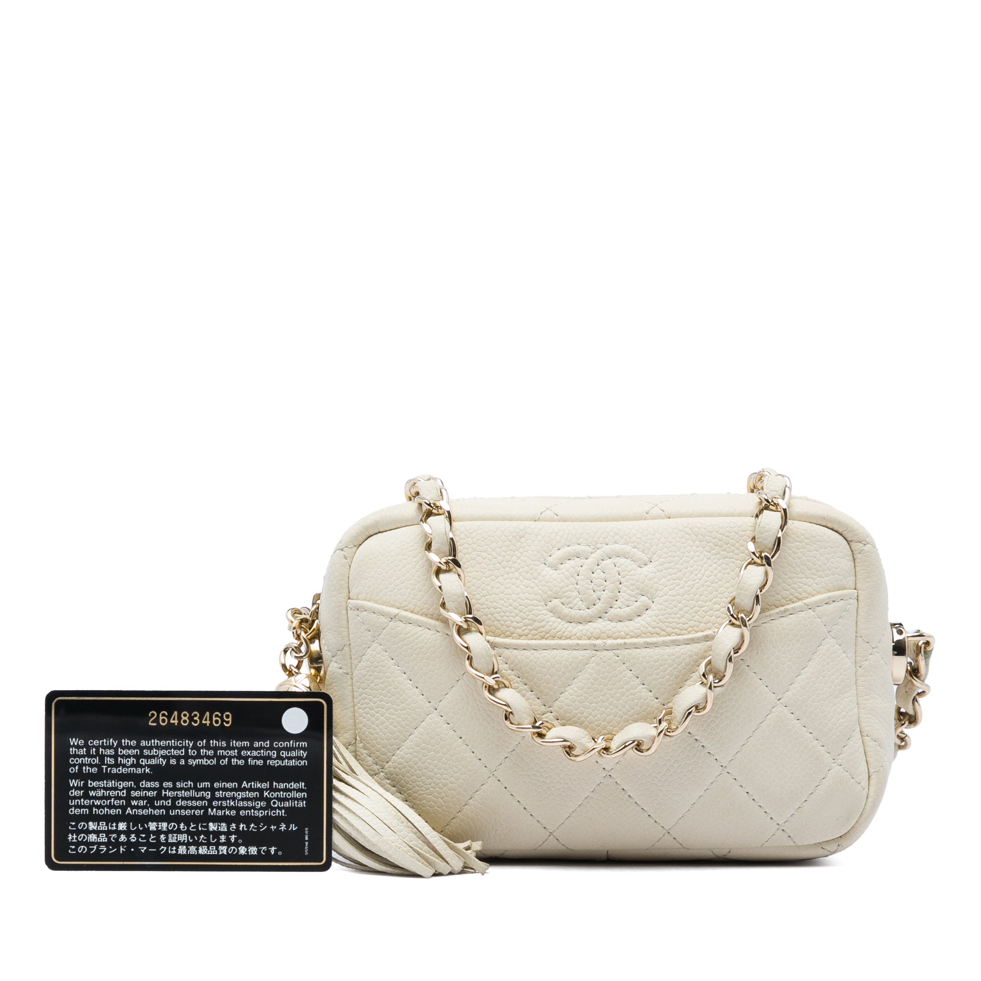 Chanel Mini Quilted Caviar Coco Tassel Camera Case - image 6