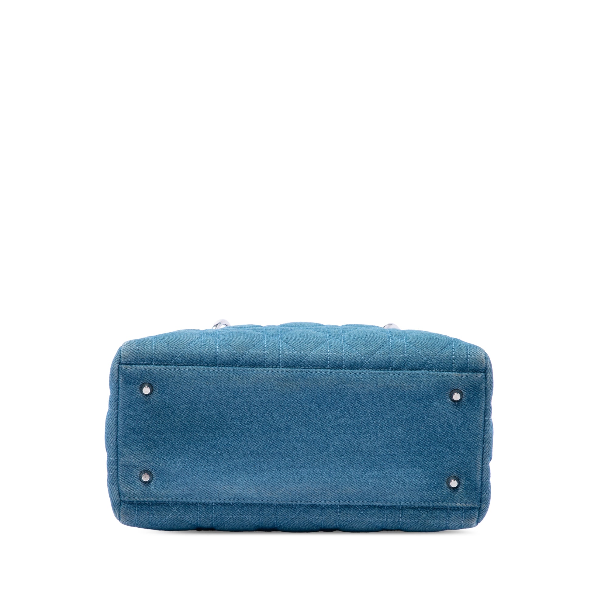 Dior Medium Denim Cannage Acrylic Handles Lady Dior - image 3