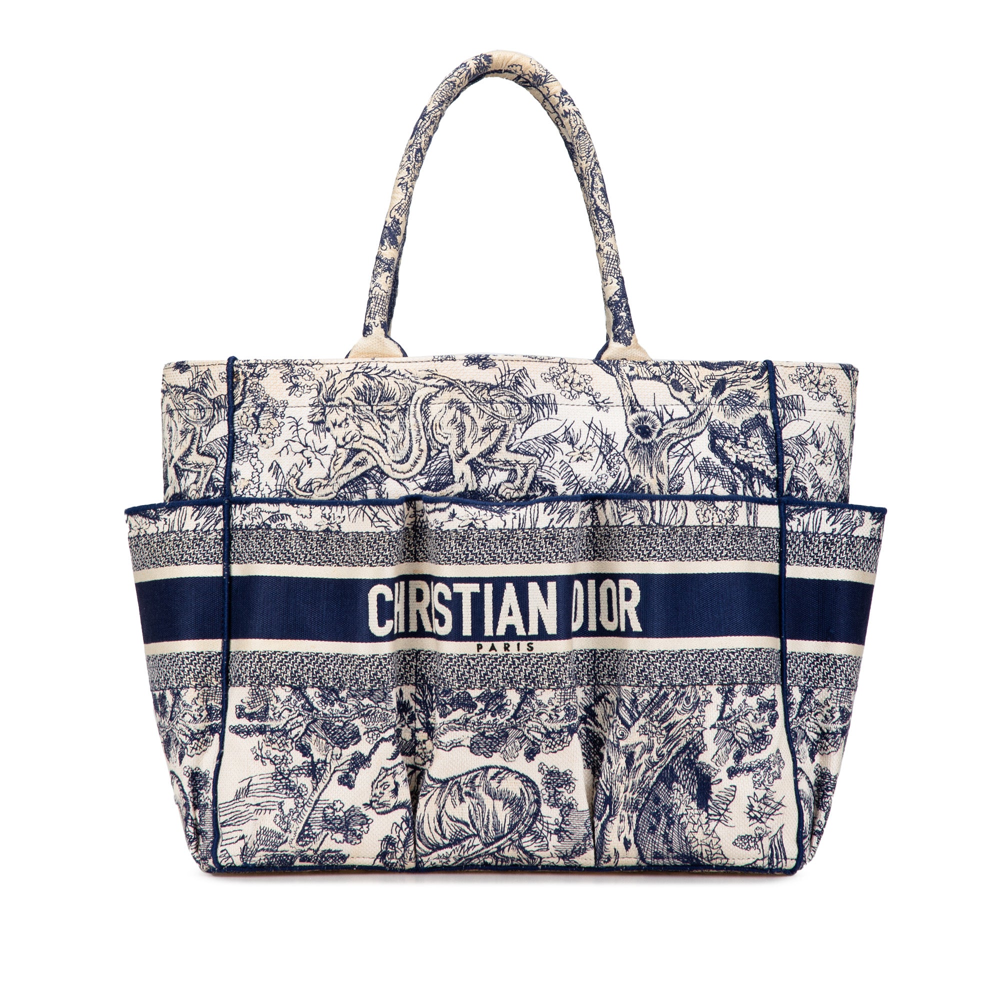 Dior Canvas Embroidered Toile De Jouy Catherine Tote - image 1