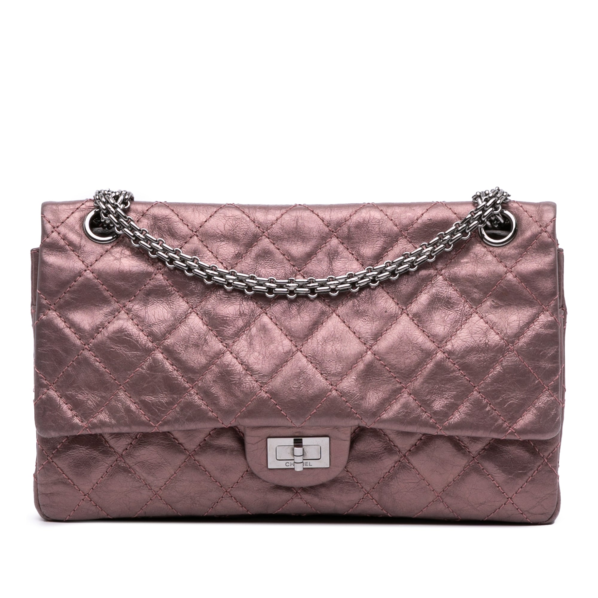 Chanel Reissue 2.55 Aged Metallic Calfskin Double Flap 226 - image 1