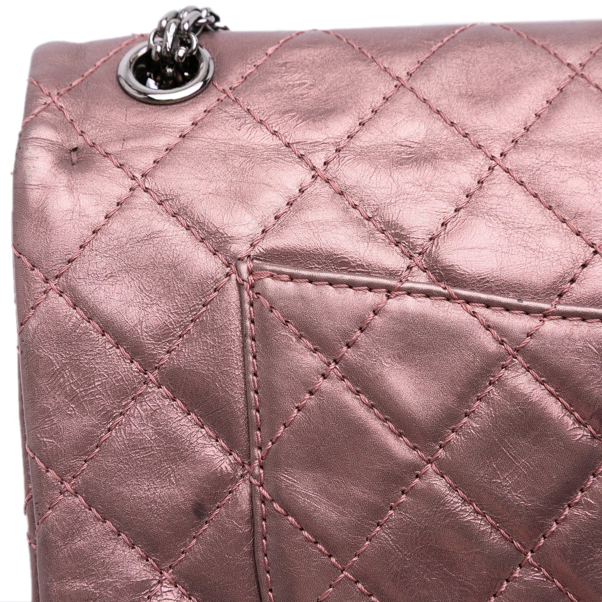 Chanel Reissue 2.55 Aged Metallic Calfskin Double Flap 226 - image 8