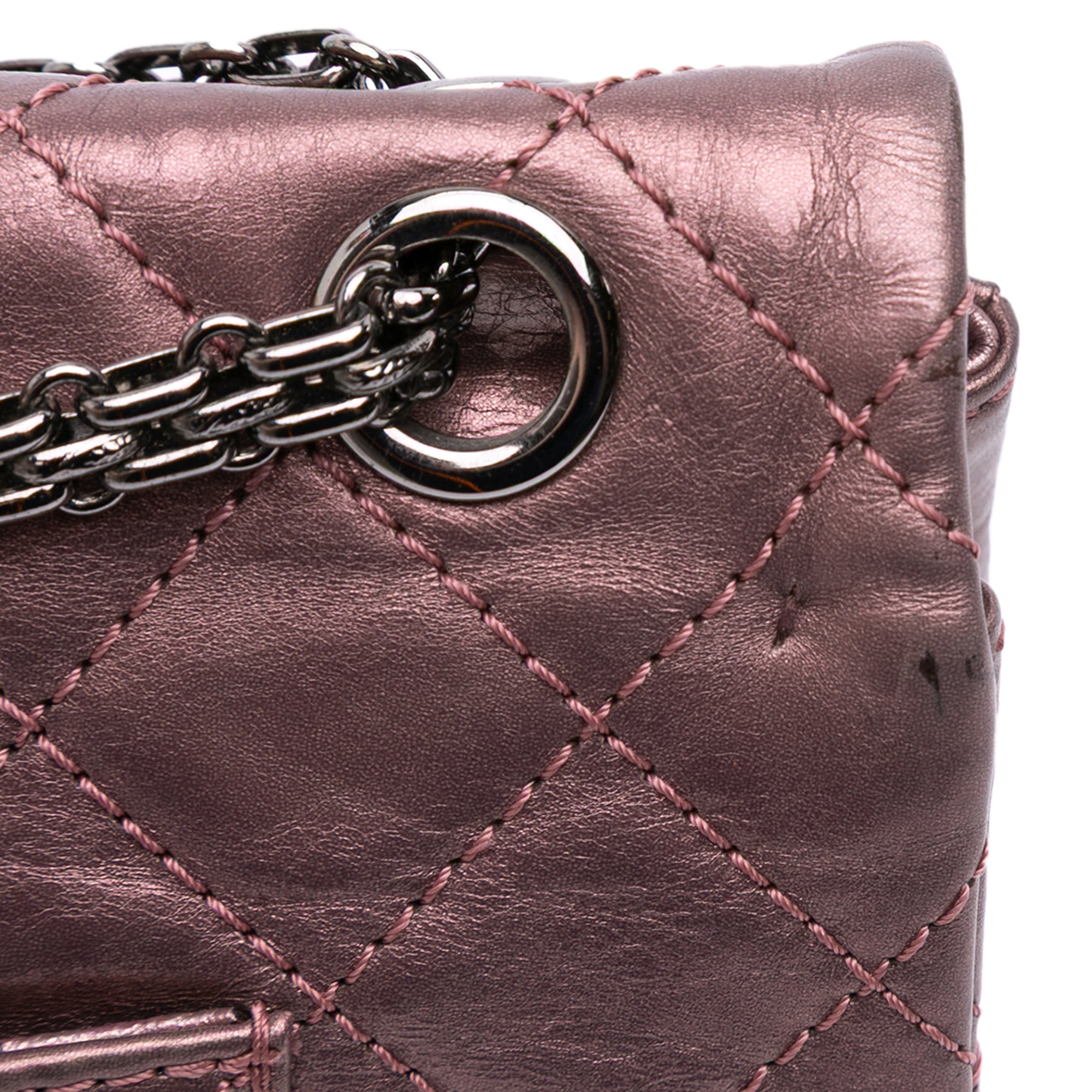 Chanel Reissue 2.55 Aged Metallic Calfskin Double Flap 226 - image 9