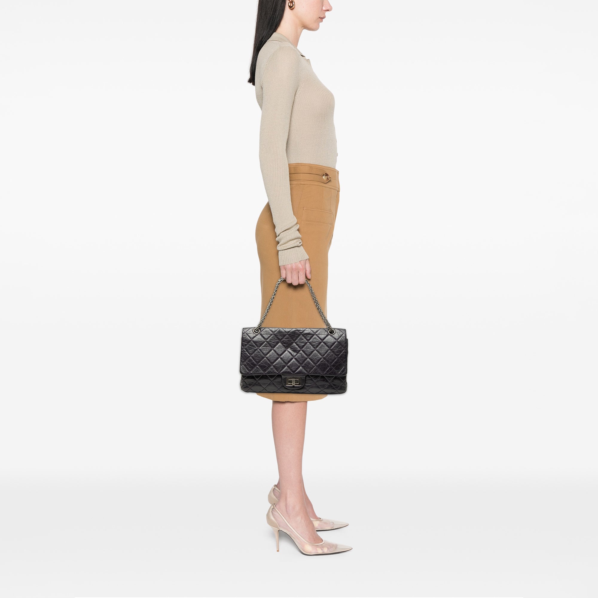 Chanel Quilted Aged Calfskin Reissue 2.55 Double Flap 227 - image 6