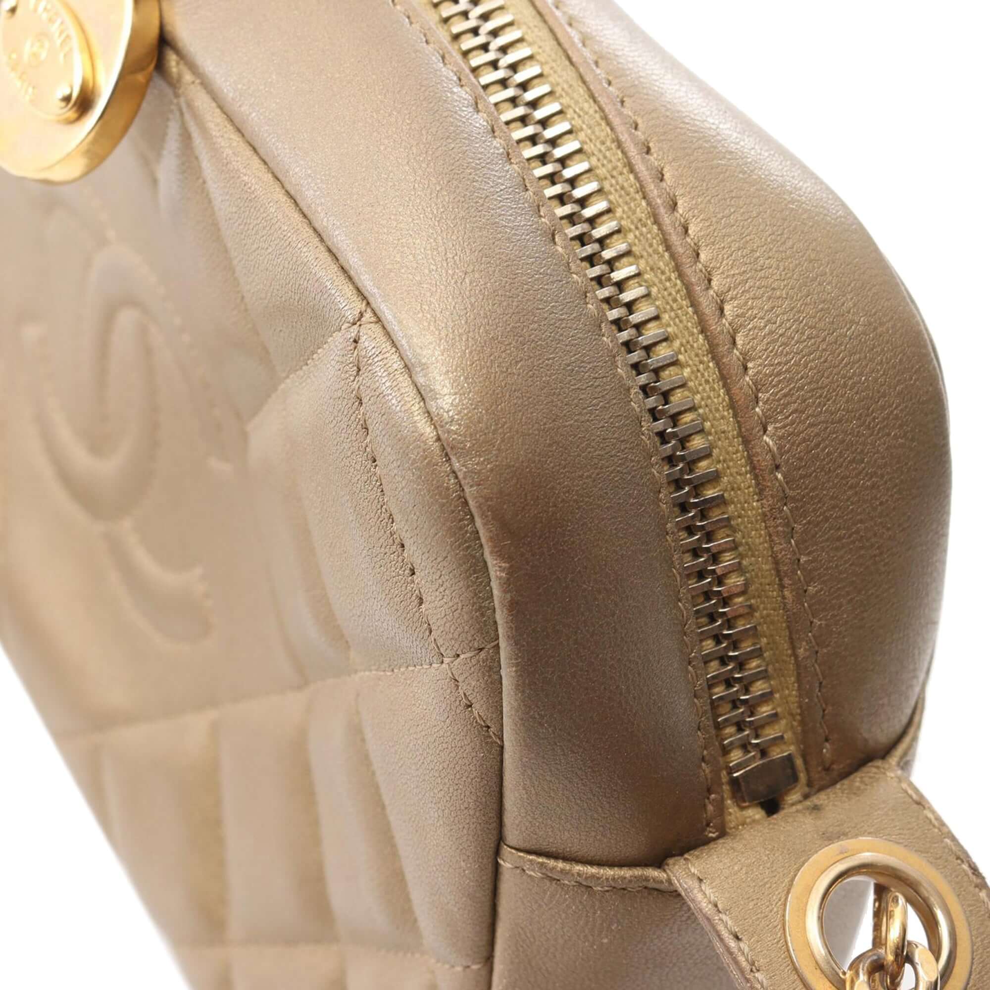 Chanel CC Quilted Lambskin Camera Crossbody