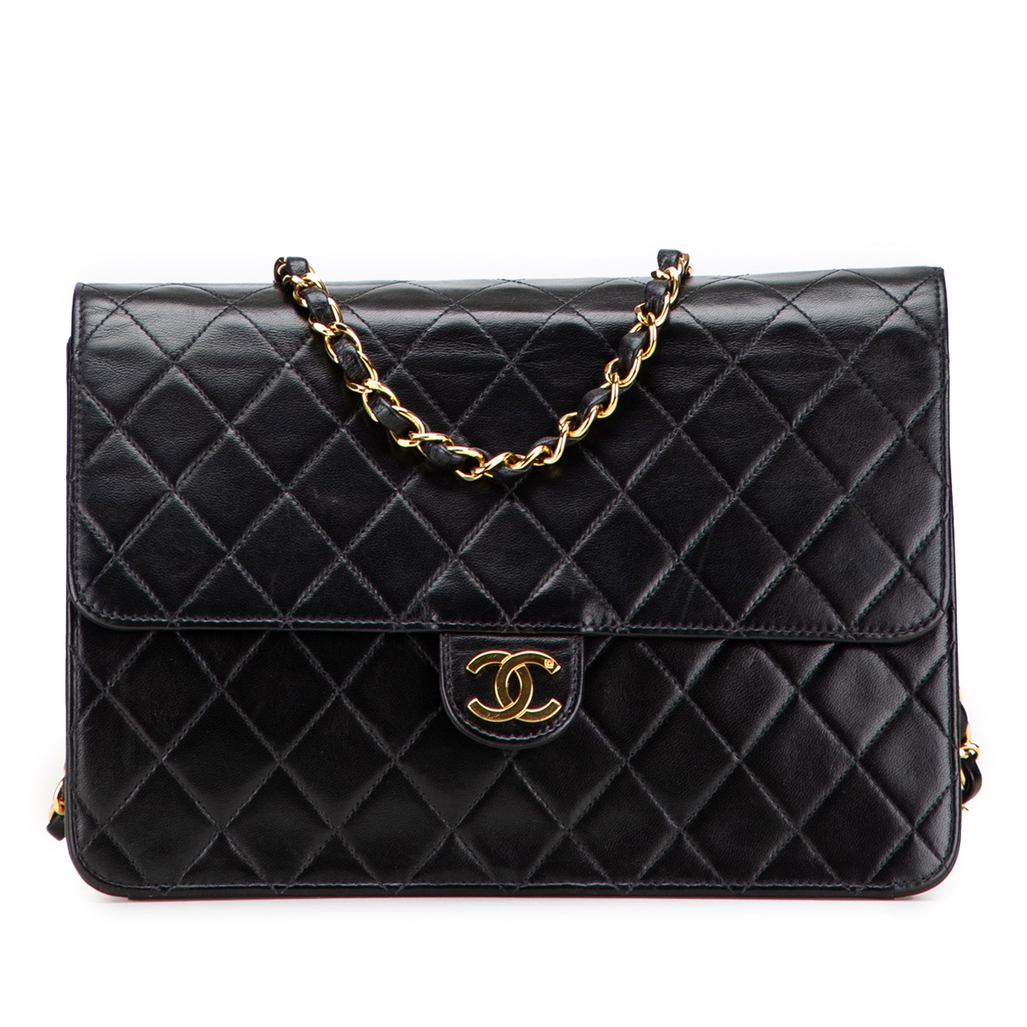 Chanel Medium CC Quilted Lambskin Single Flap - image 1