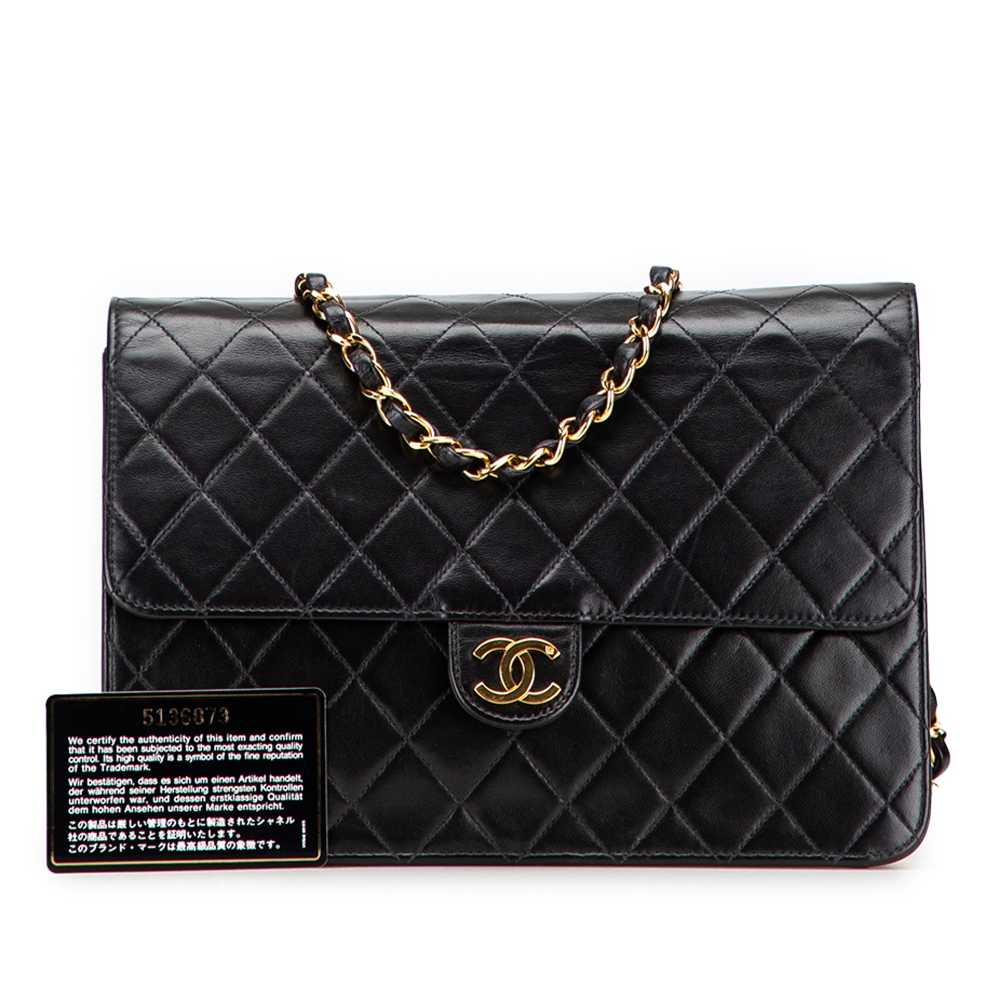 Chanel Medium CC Quilted Lambskin Single Flap - image 11