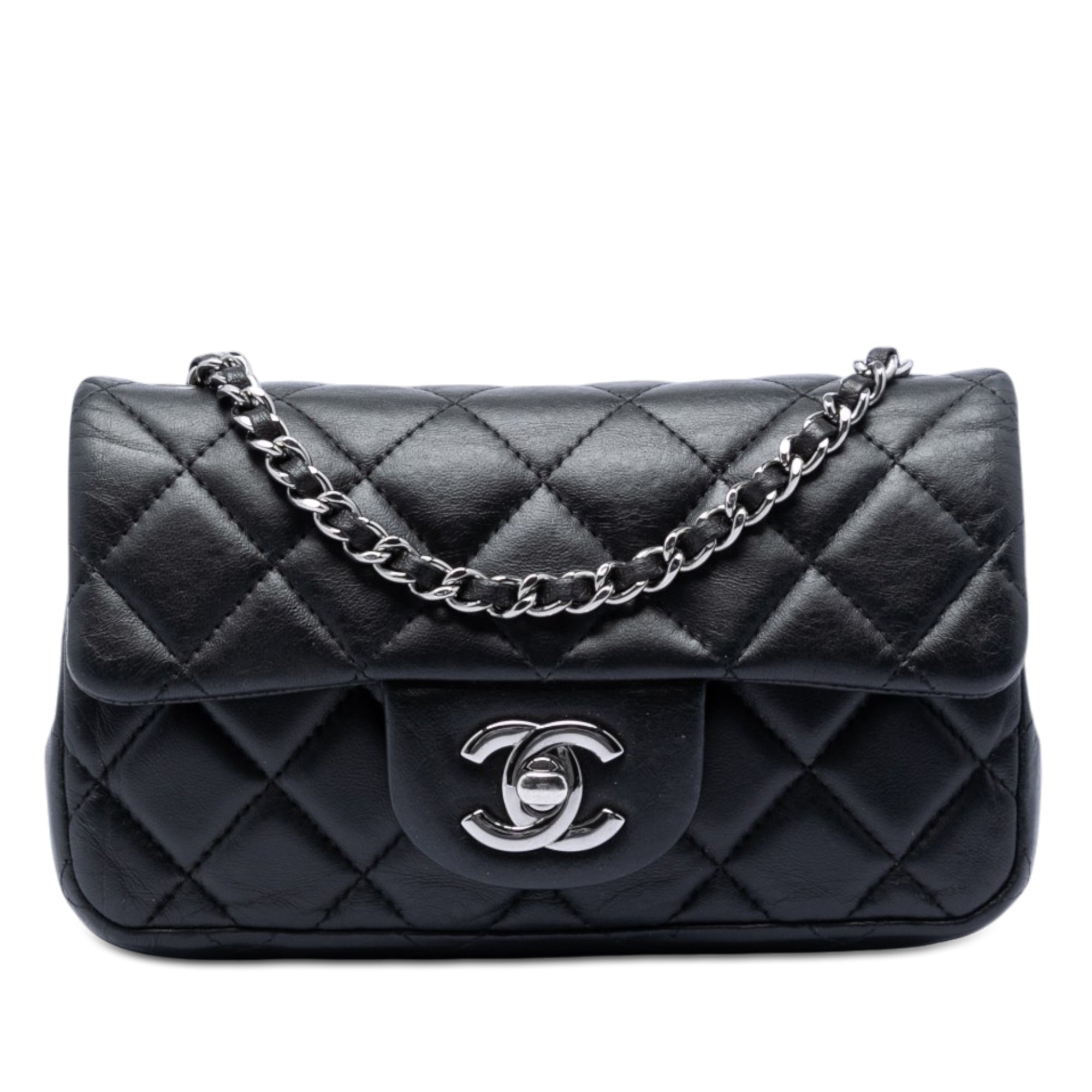 Chanel Extra Mini Rectangular Quilted Lambskin Flap - image 1