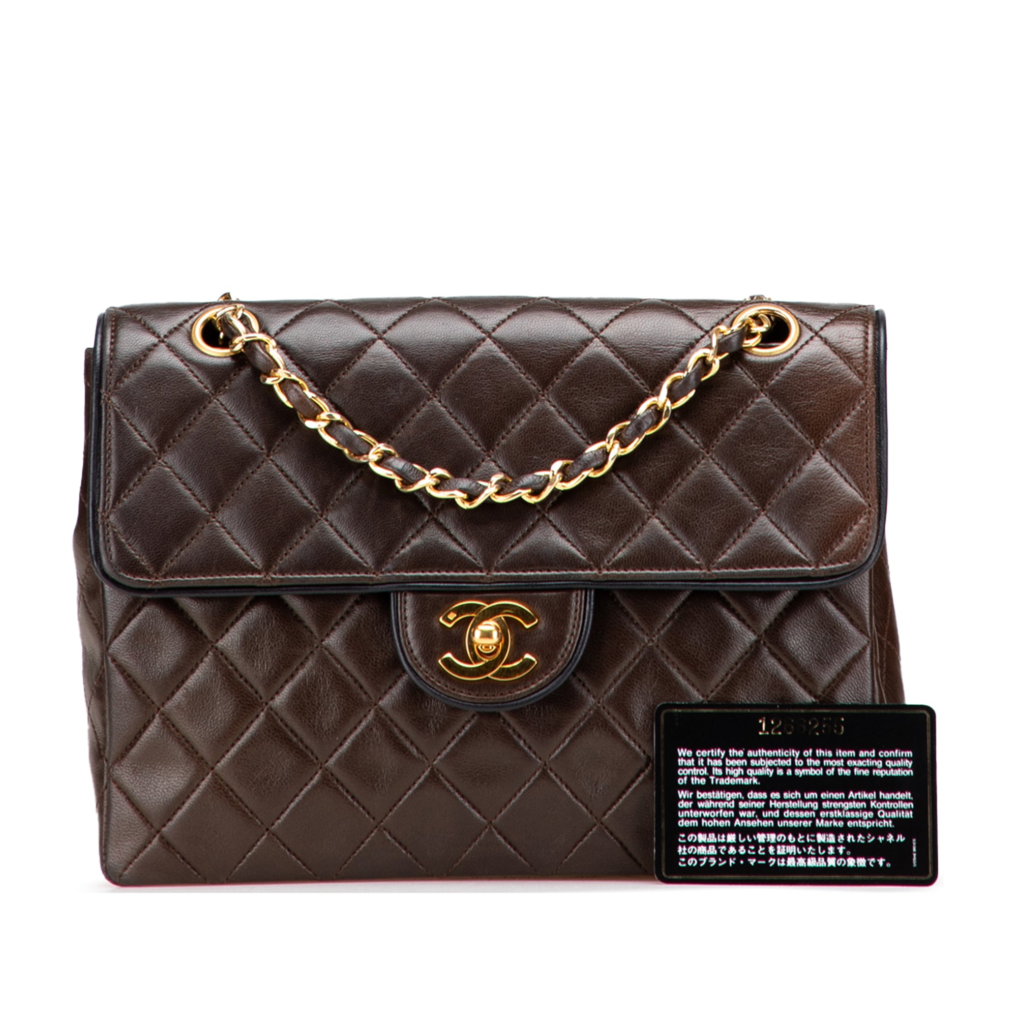 Chanel CC Quilted Lambskin Single Flap - image 10