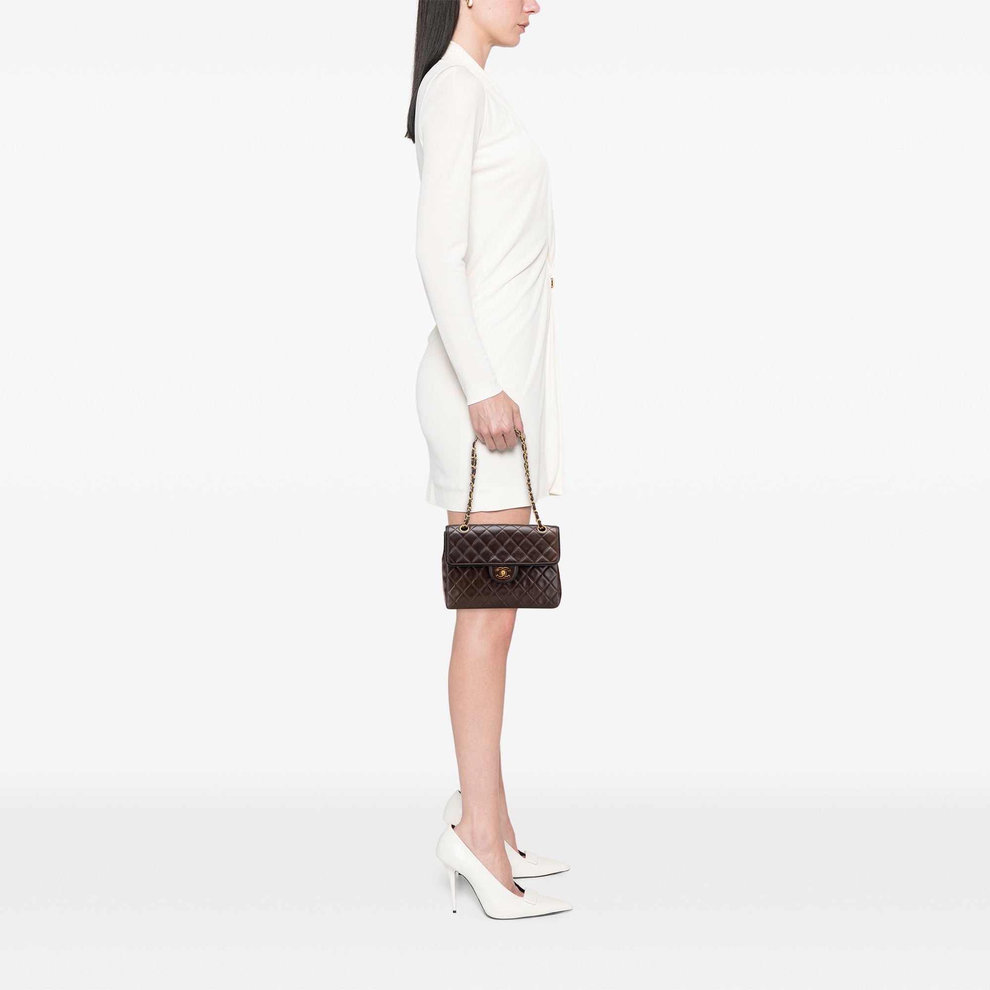 Chanel CC Quilted Lambskin Single Flap - image 9