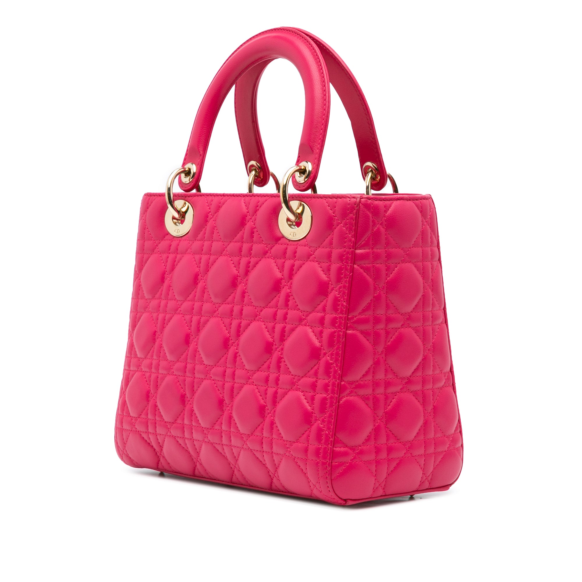 Dior Medium Lambskin Cannage Lady Dior - image 2