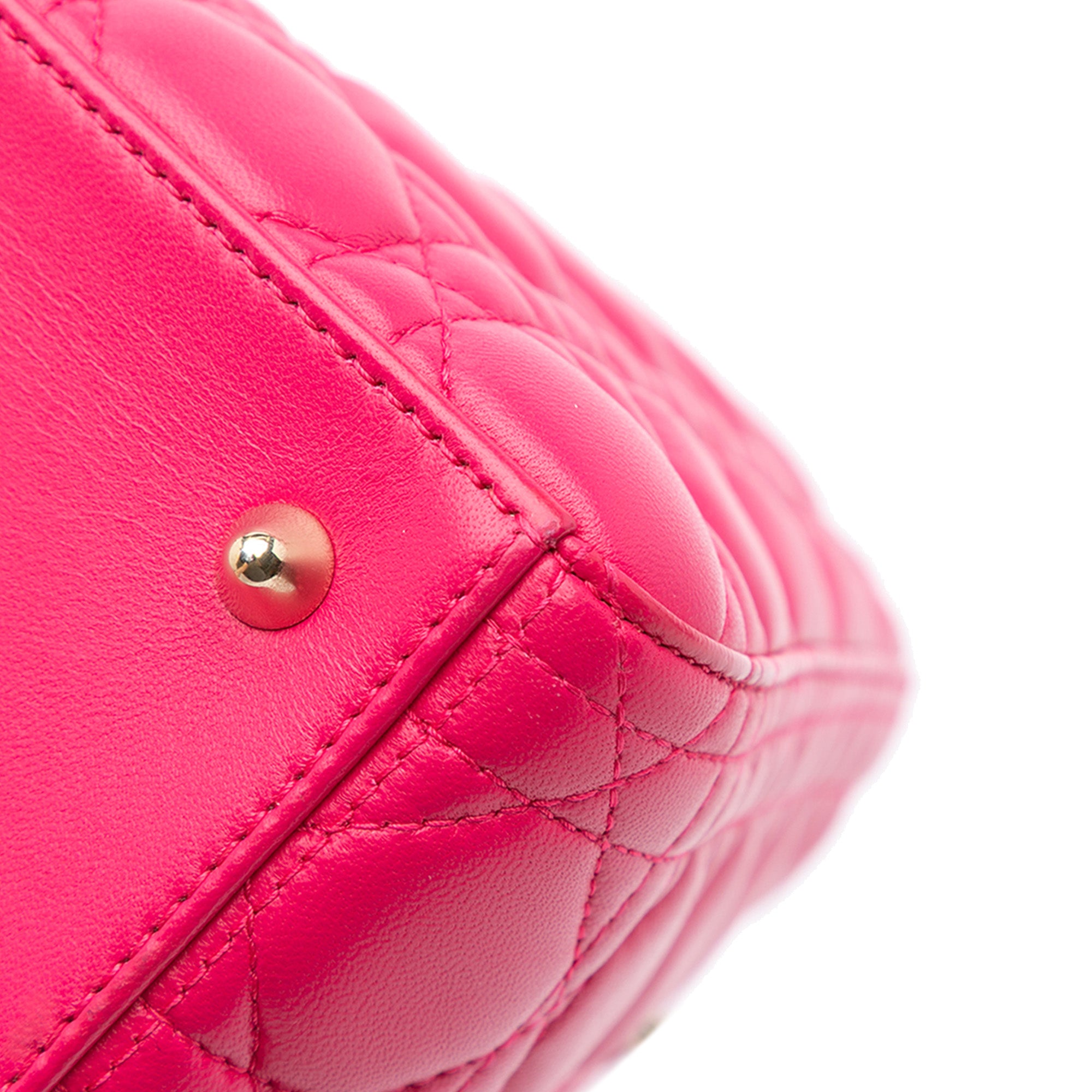Dior Medium Lambskin Cannage Lady Dior - image 8