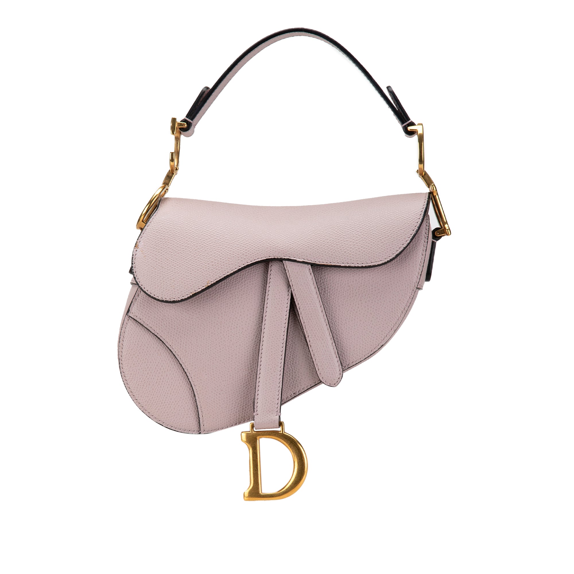 Dior Mini Grained Calfskin Saddle Bag - image 1