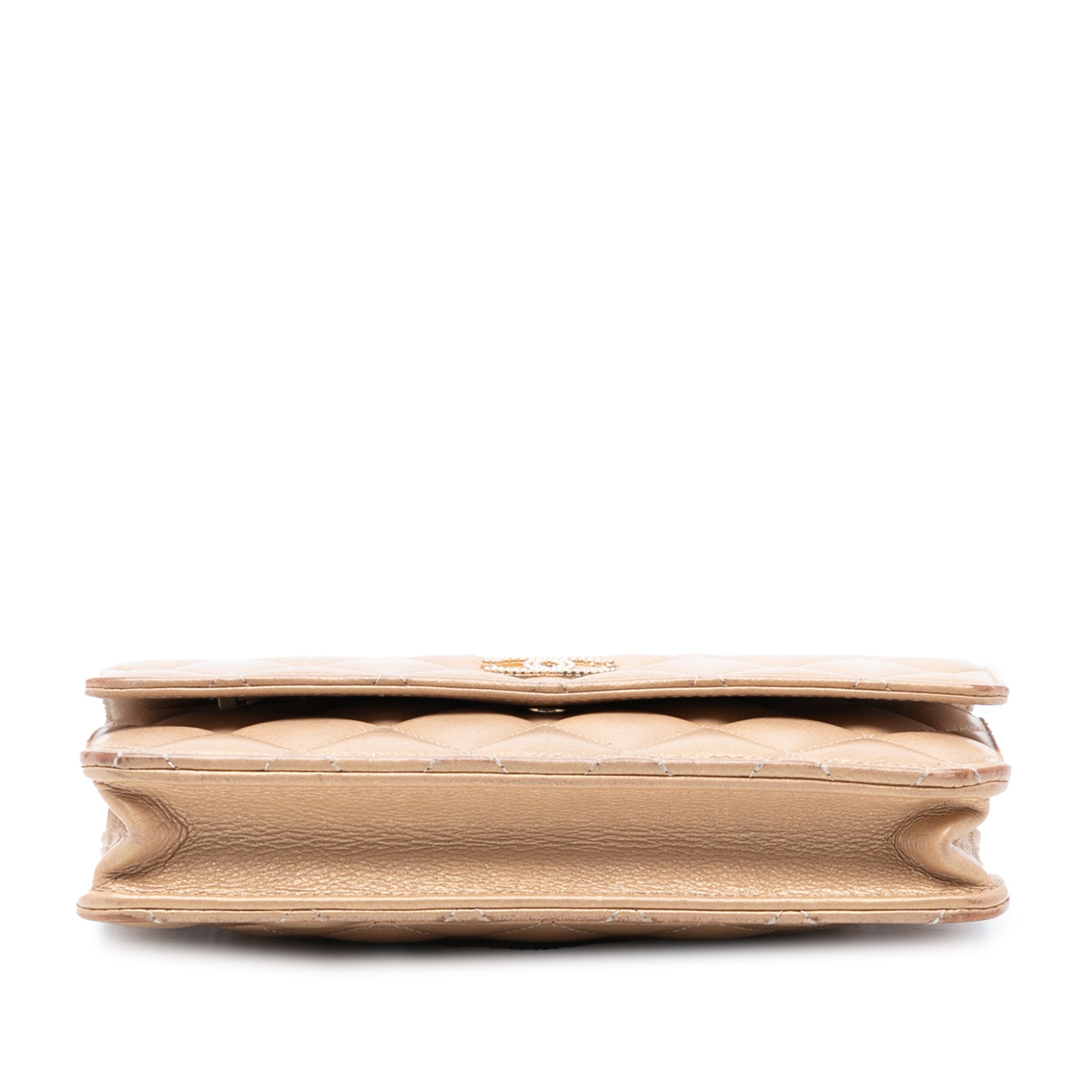 Chanel CC Quilted Iridescent Lambskin Coin Charm Wallet on Chain - image 3
